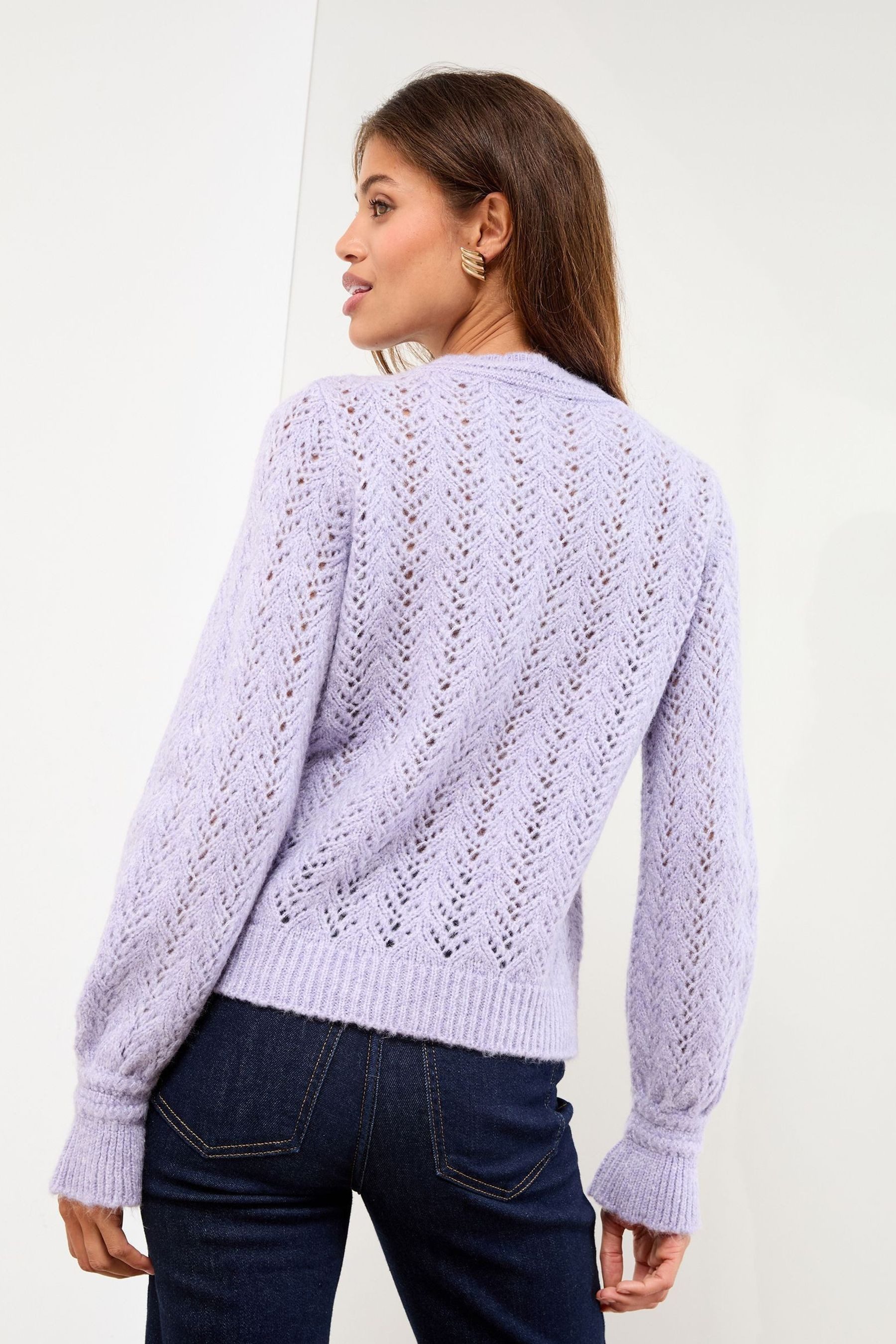 LIPSY Strickpullover Lipsy Strickpullover mit Spitzenpasse, Regular (1-tlg) günstig online kaufen
