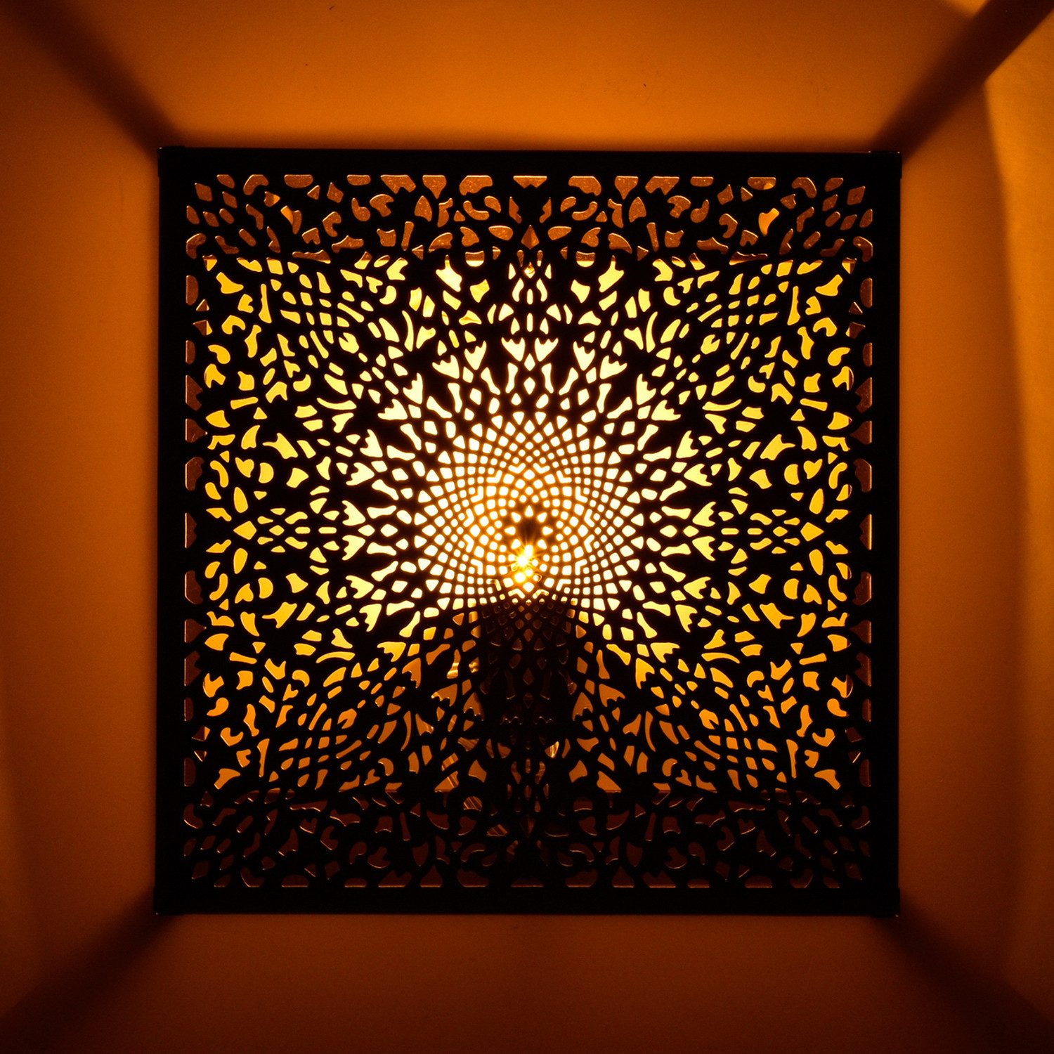 Marrakesch Orient & Mediterran Interior Wandleuchte Marokkanische Wandlampe Yakin aus Metall silber Boho 27 cm E27 Deko, Handarbeit