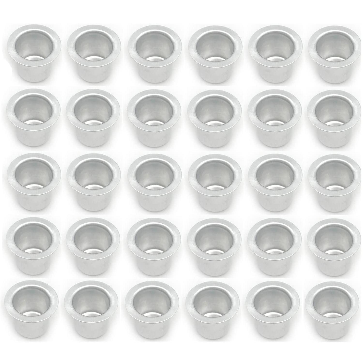 LuxusKollektion Kerzentülle Kerzenhalter Mini 30er Set Silber Aluminium (30 St)