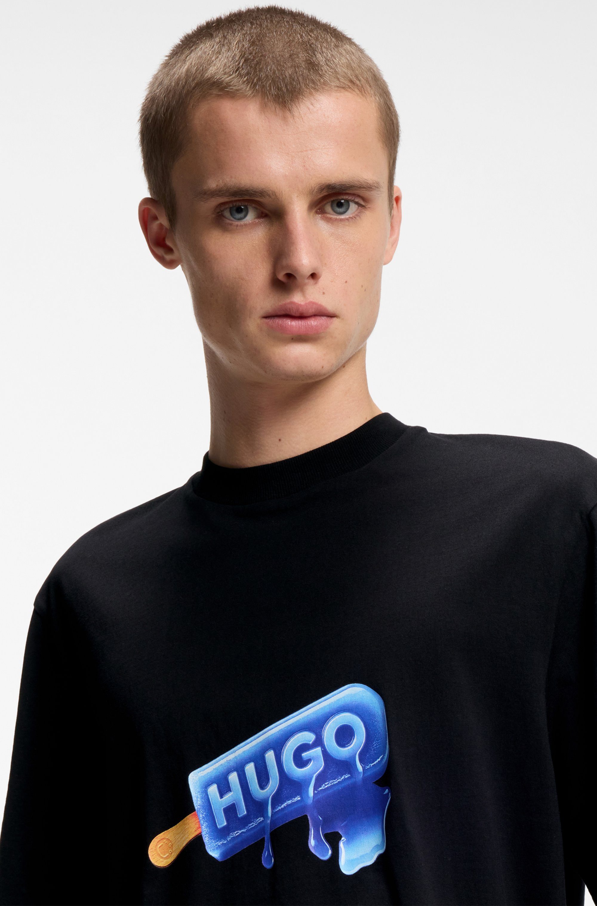 HUGO Blue T-Shirt Noglasy mit Rundhals, regular fit günstig online kaufen