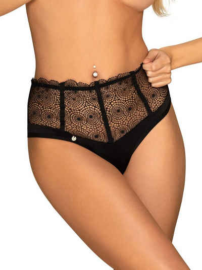 Obsessive Panty Panty Sharlotte schwarz elastisch transparent + Spitze (einzel, 1-St)