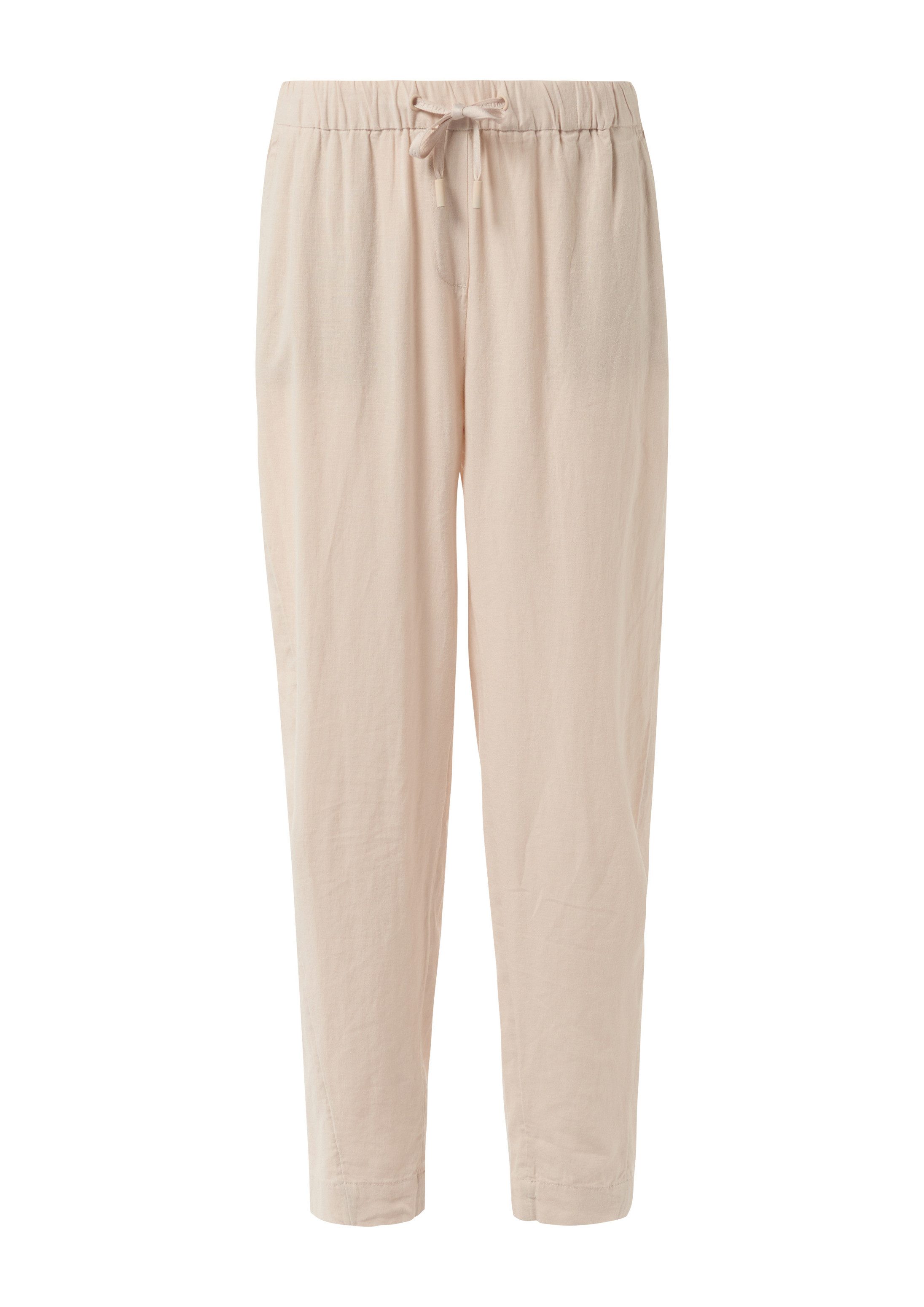 comma Chinos Hose Hose aus Leinenmix mit Gummizug