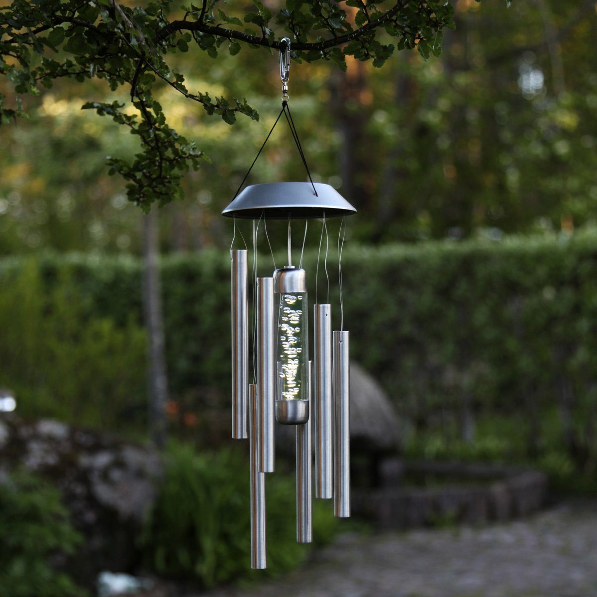 STAR TRADING Windspiel »LED Solar Windspiel Bubbly mit Beleuchtung