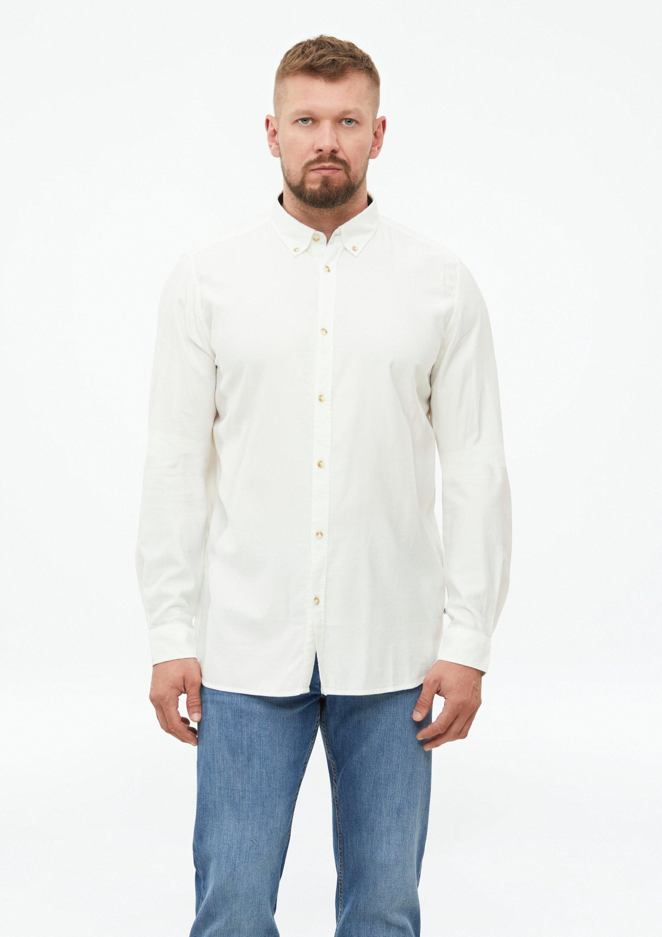s.Oliver Langarmhemd Hemd Regular Fit: Soft-Touch-Hemd mit Button Down-Kragen