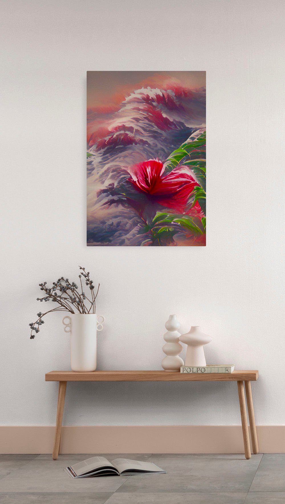 Komar Leinwandbild Blossom Wave - Größe 40 x 60 cm, Natur (1 St), Keilrahmenbild mi Echtholzrahmen