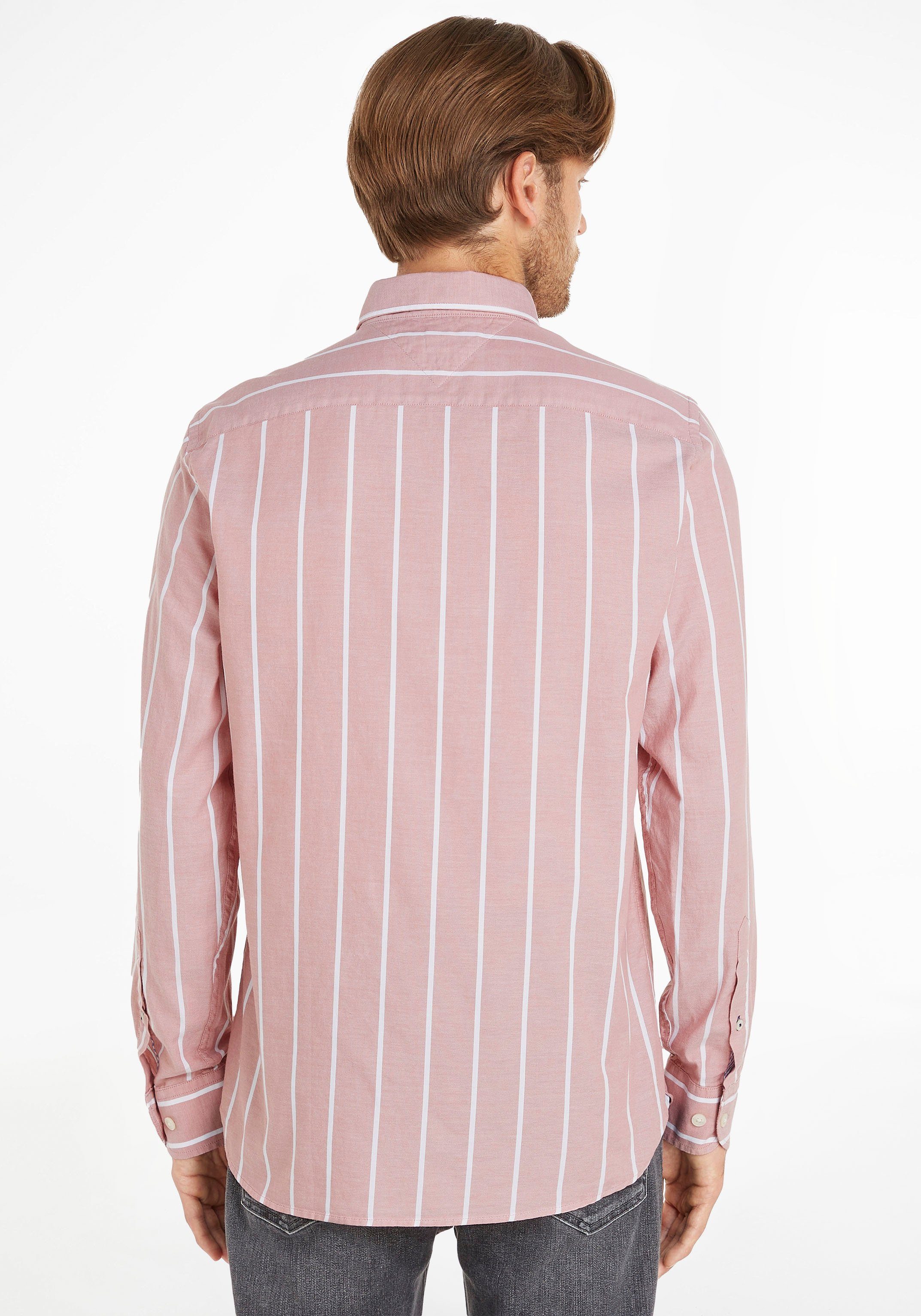 OXFORD Tommy RF SHIRT Button-down-Kragen Dockside STRIPE mit Hilfiger Red/Optic White Langarmhemd