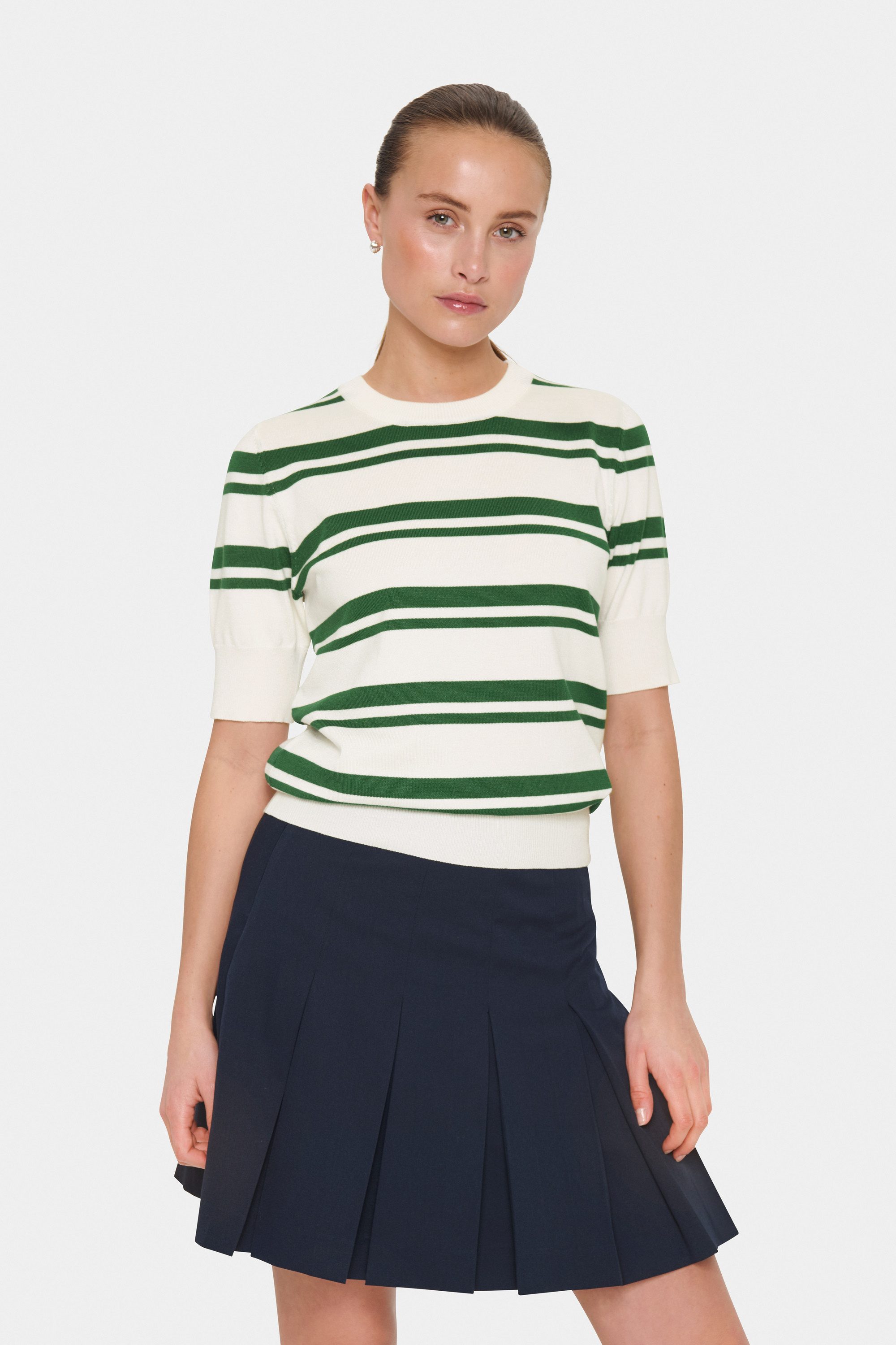 Saint Tropez Kurzarmbluse Kurzarm-Bluse MilanaSZ