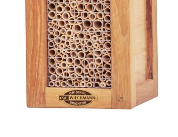 Kai Wiechmann Insektenhotel Premium Teak Nisthilfe für Bienen als wetterfestes Nützlingshotel, unbehandeltes Teakholz und abnehmbares Dach