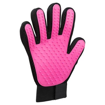TRIXIE Fellkamm Fellpflege-Handschuh für Katzen pink/schwarz