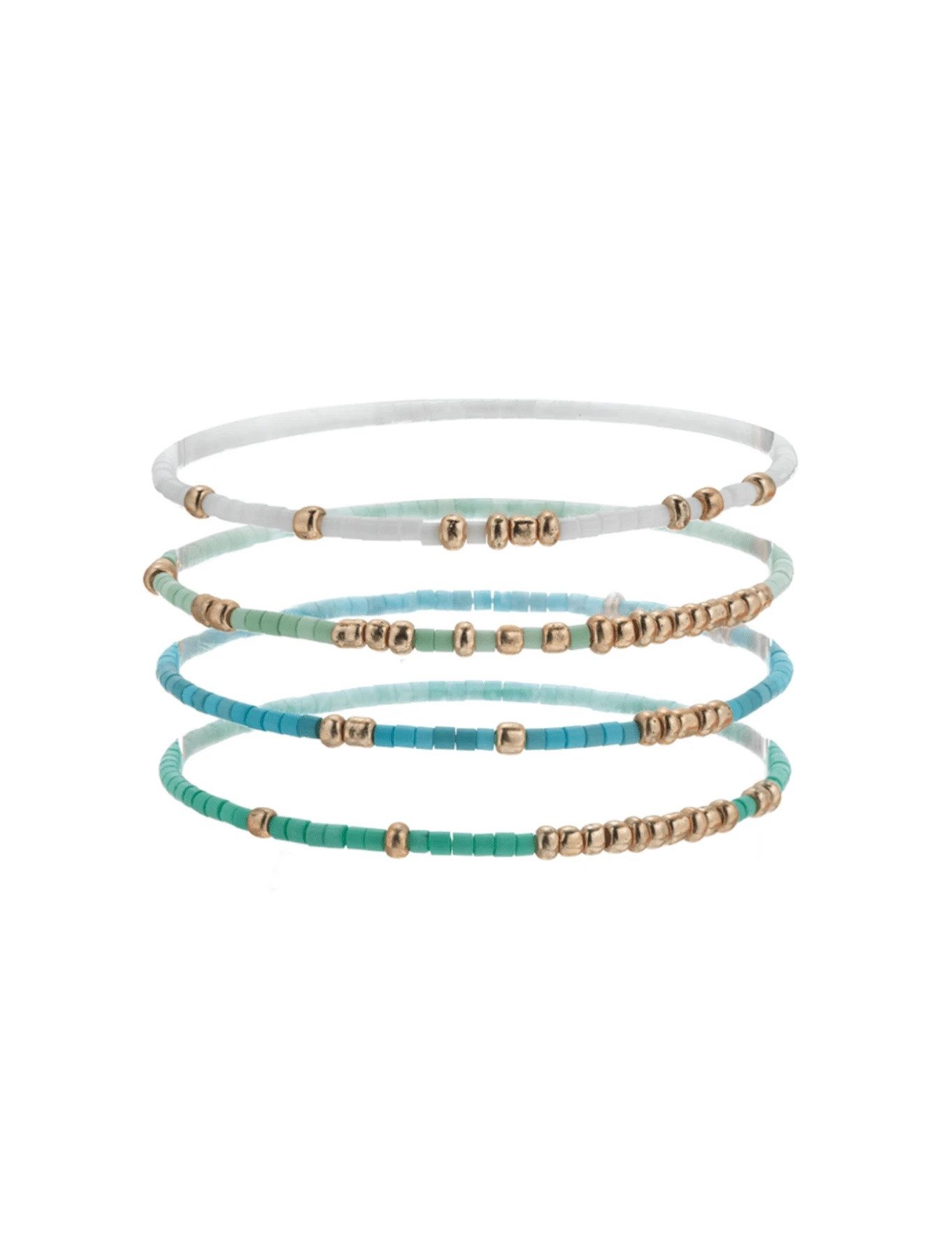 The Beauty House Armband 4 Stück Handgefertigte Stretch-Armbänder mit türki günstig online kaufen