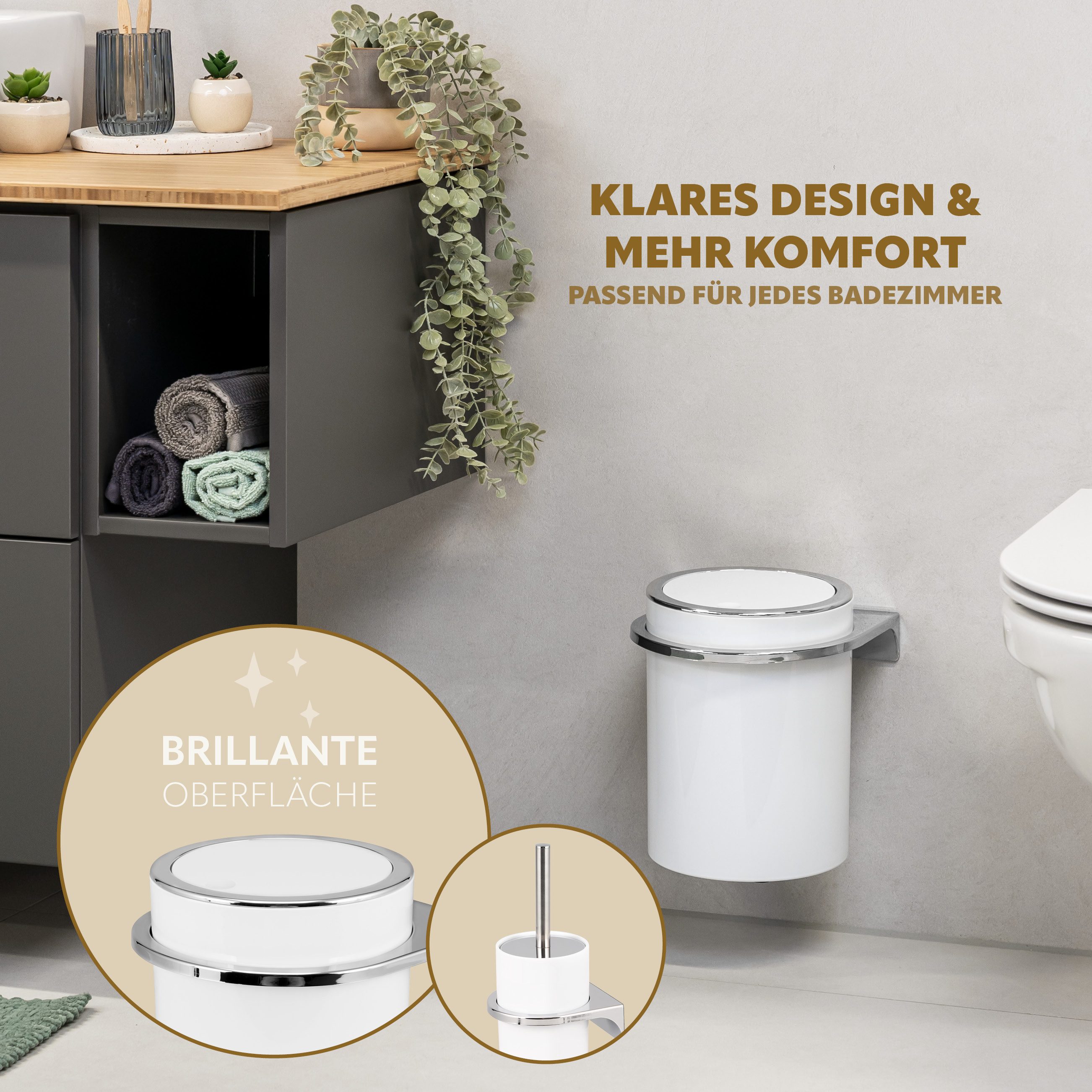 bremermann Badaccessoire-Set Badezimmer-Set, Zubehör-Set 2-tlg., Kunststoff günstig online kaufen