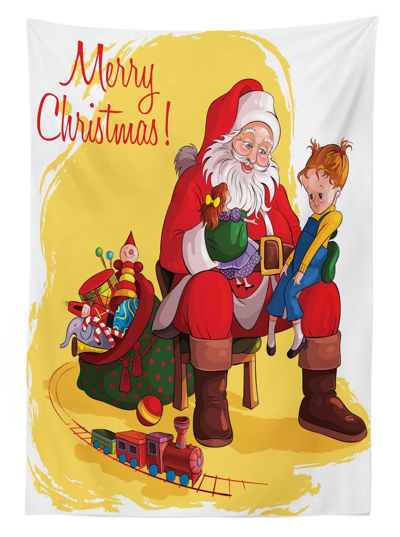 Abakuhaus Tischdecke Farbfest Waschbar Für Kid geeignet und Klare Santa Farben, Weihnachten Außen den Geschenke Bereich