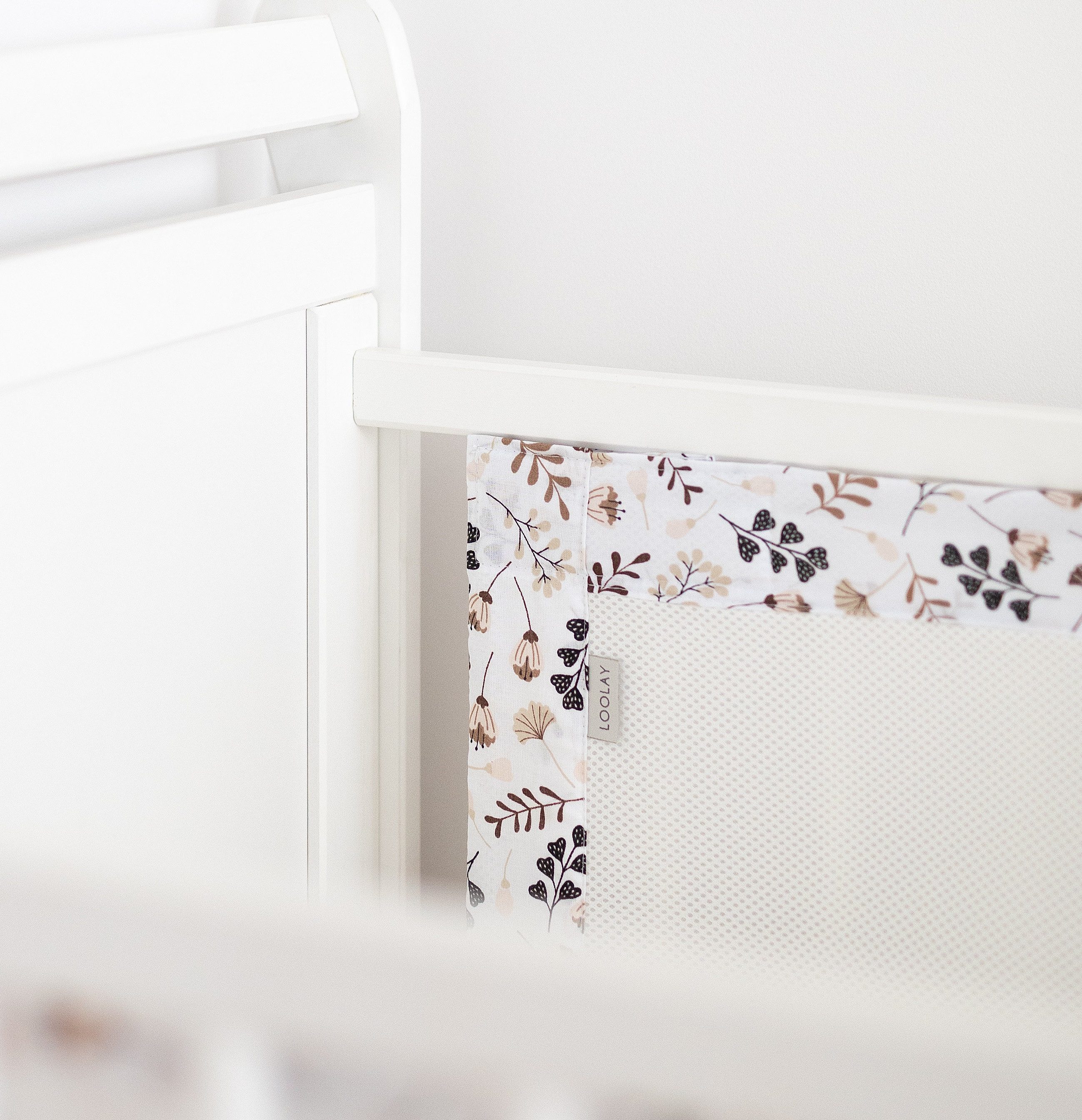 Babybett Atmungsaktiv 2 TLG. Netzstoff BETTUMRANDUNG für 140x70 o.120x60cm Bett