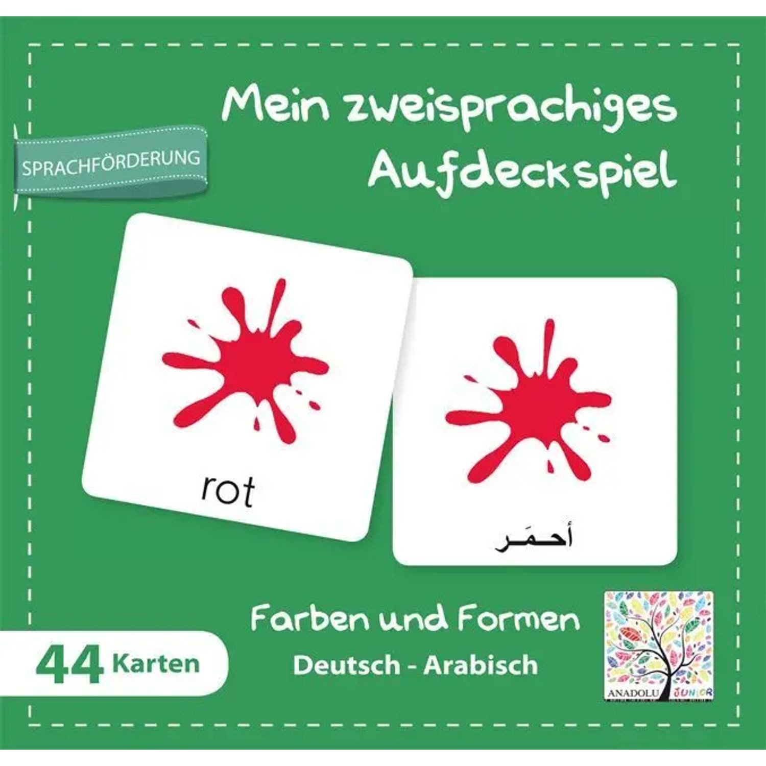 Schulbuchverlag Anadolu Spiel Mein zweisprachiges Aufdeckspiel, Farben und Formen...