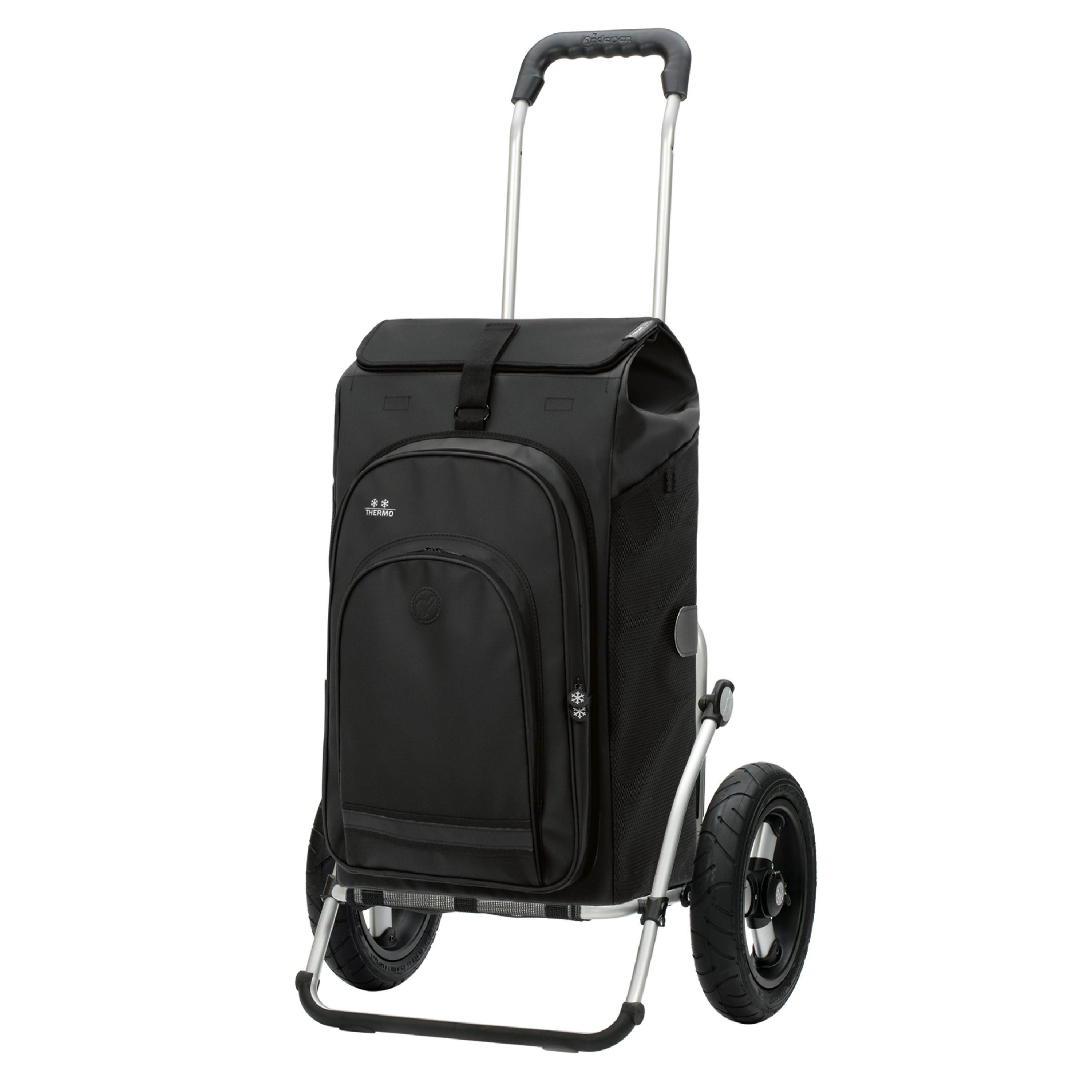 Andersen Einkaufstrolley Royal Shopper Hydro 3.0 schwarz, Thermofach 8 Liter, klappbar, belastbar bis 50kg, wasserabweisend