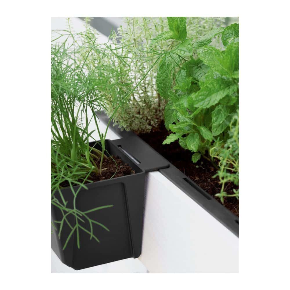 Geli Blumenkasten Pflanzkasten Europalette, Paletten Pflanzkasten, anthrazit, Kunststoff
