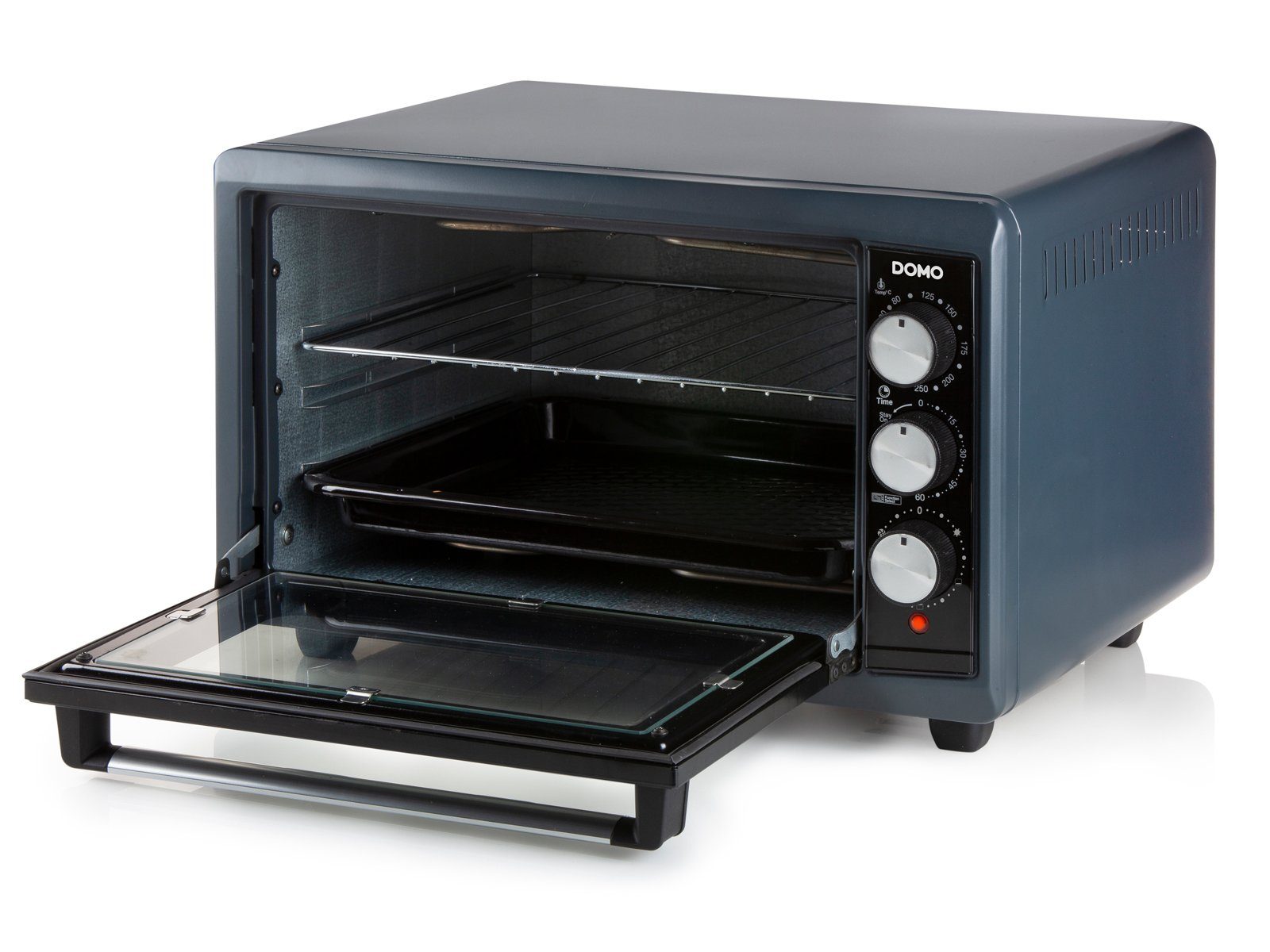 Domo Minibackofen, Kleiner Tisch-Backofen Mini-Ofen 38L mit Umluft & Timer Pizzabackofen