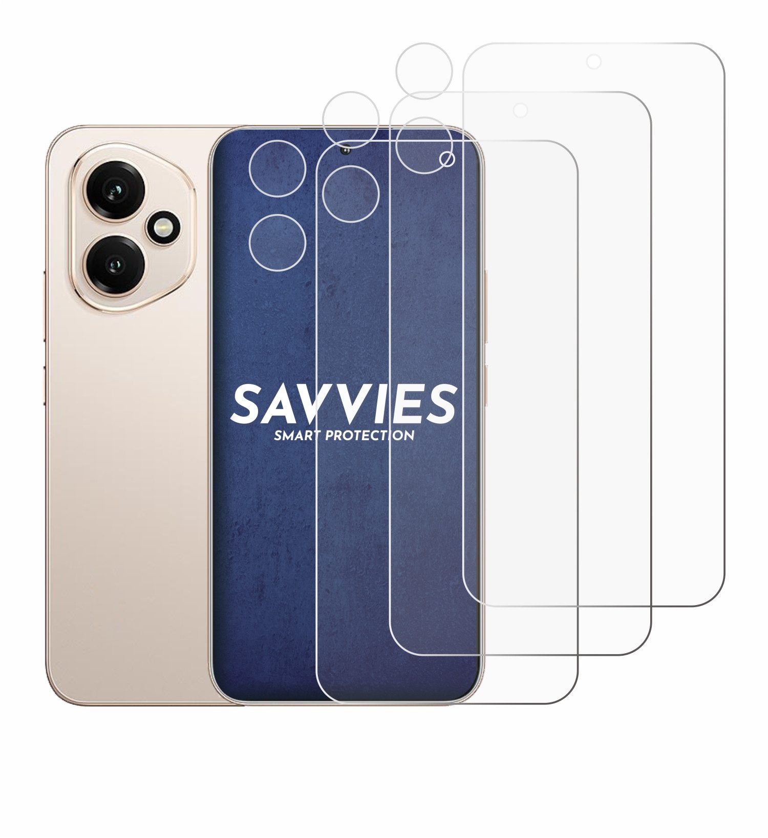 Savvies Displayschutzfolie Schutzfolie für Honor 400 (Display+Kamera), 6 Stück, Displayschutz Schutz Folie Klar Transparent