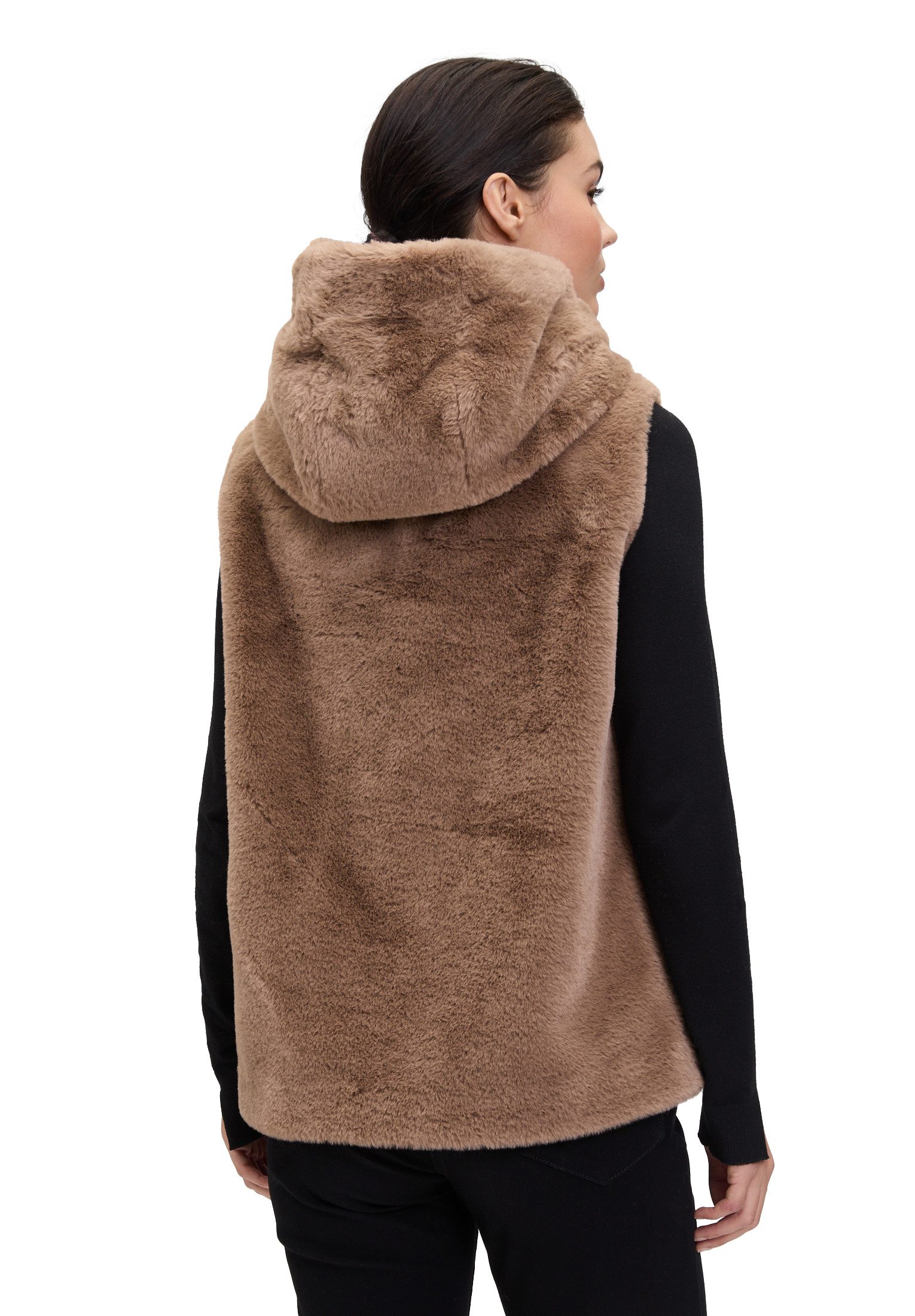 Betty Barclay Plüschweste Damen mit Kapuze