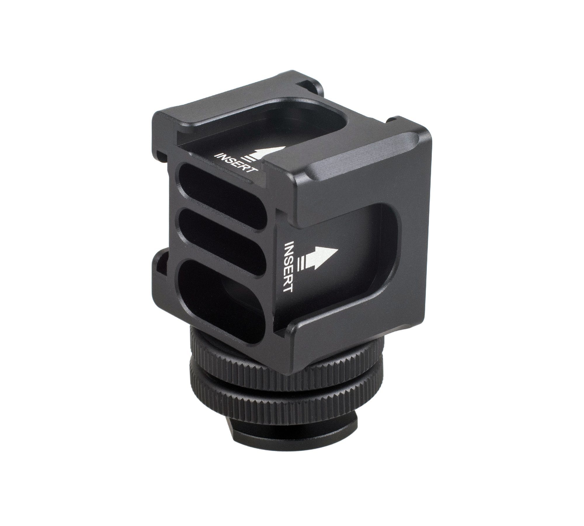 ayex Blitz-Halterung Rotierbarer Vierkopf-Multifunktions Cold-Shoe-Adapter 1/4 Zoll