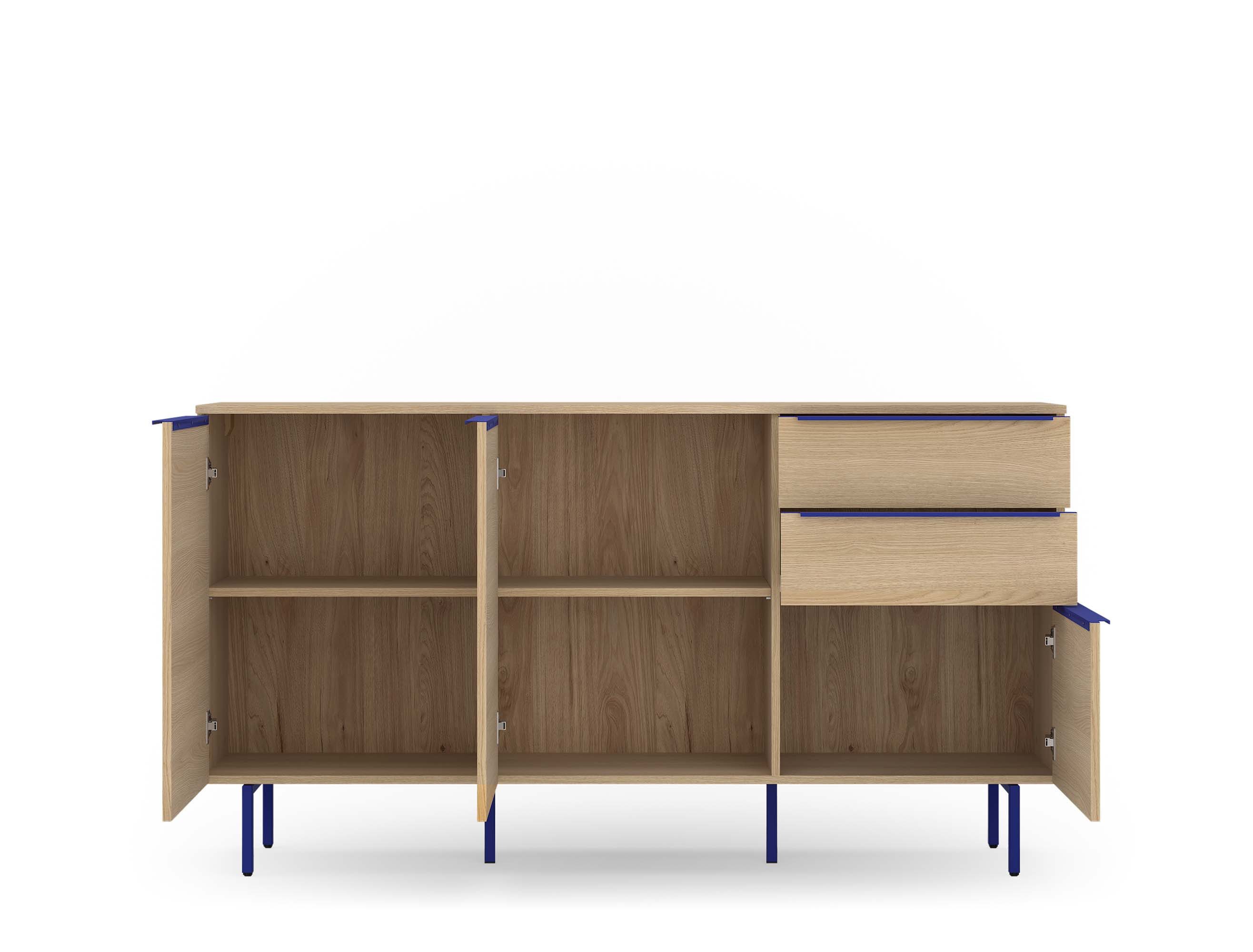 TOM TAILOR HOME Sideboard COLOR PUZZLE Medium Cabinet 07 – 3 Türen, 1 Schublade, Breite 1650 mm – Stauraum mit dem besonderen Farbkick
