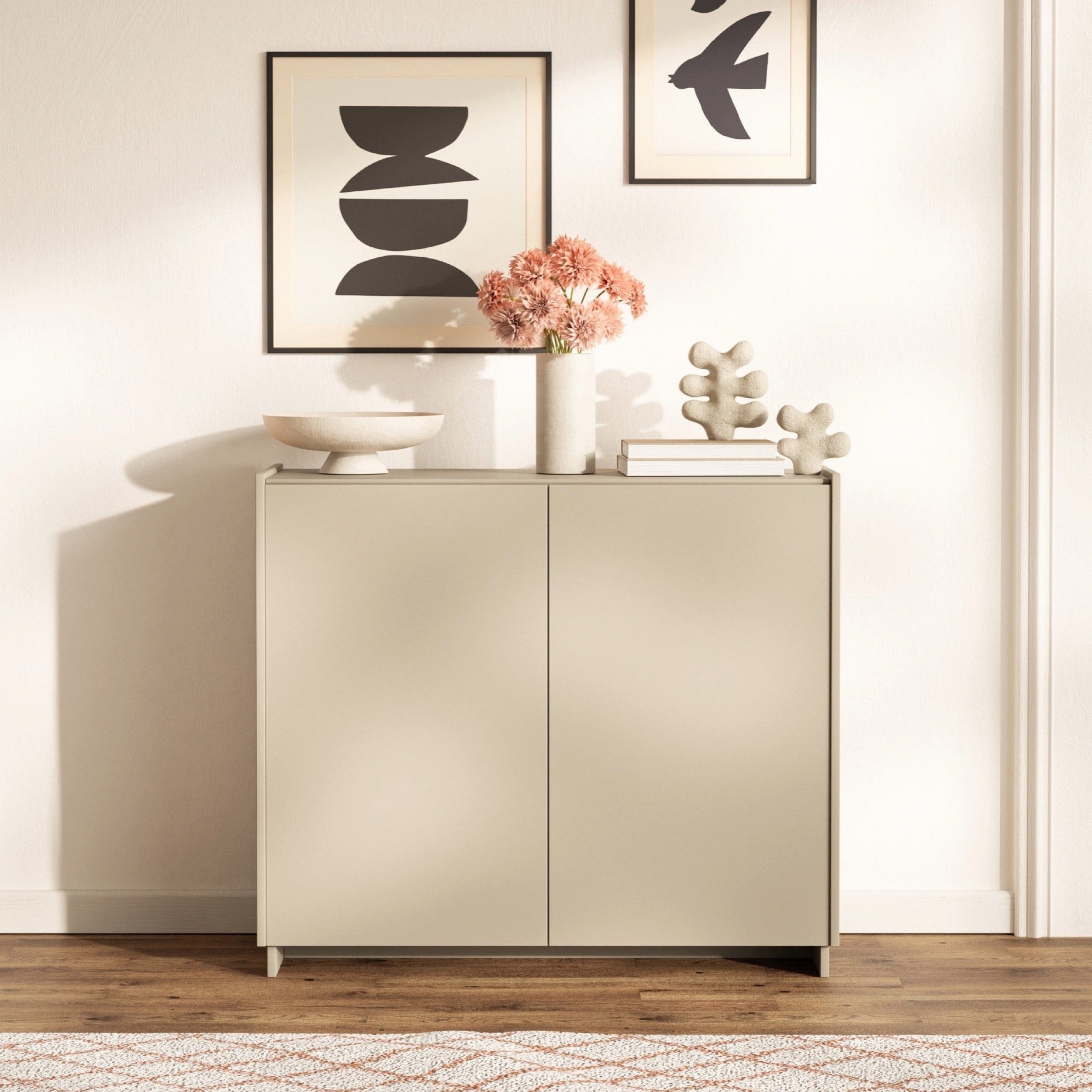 Selsey Sideboard MAGRO, Sideboard in Kaschmir & Push-to-Open, 2 Türen