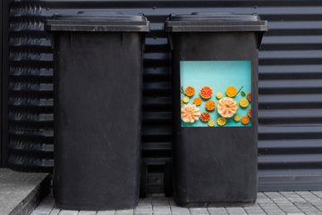 MuchoWow Wandsticker Zitrusfrüchte - Sommer - Obst (1 St), Mülleimer-aufkleber, Mülltonne, Sticker, Container, Abfalbehälter