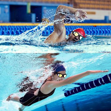 CoolBlauza Schwimmbrille Schwimmbrille für Herren und Damen, (1-St., Anti-Beschlag, UV-Schutz Verstellbar Komfort Profi Schwimmbrillen), Für Erwachsene Jugendliche