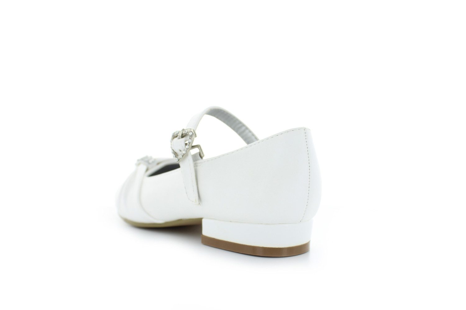 White Lady 901 weiß Kinder Kommunionschuhe Riemchenballerina