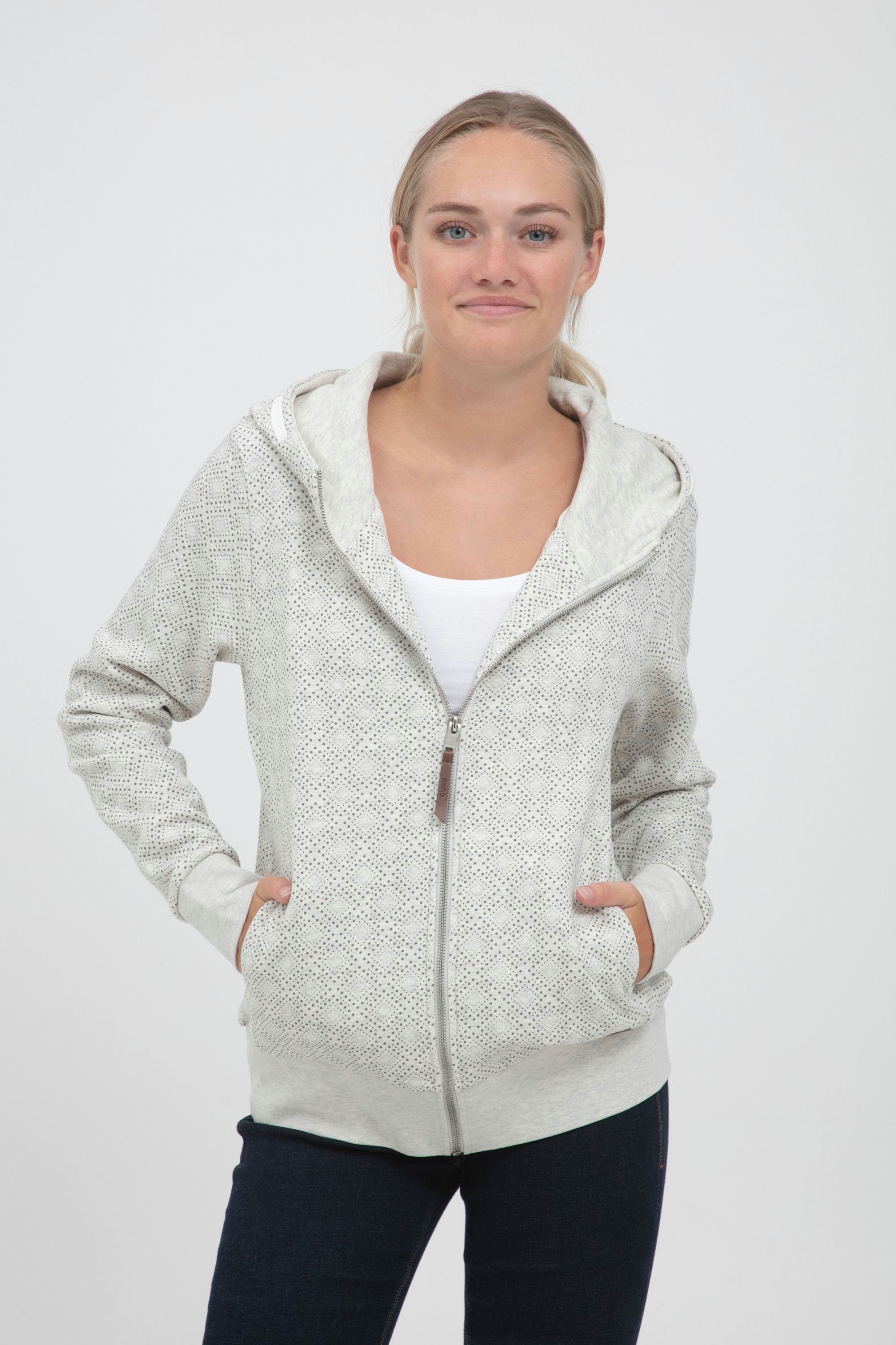 OXMO Kapuzensweatjacke OXVendela Oyster Grey Melange (201144)