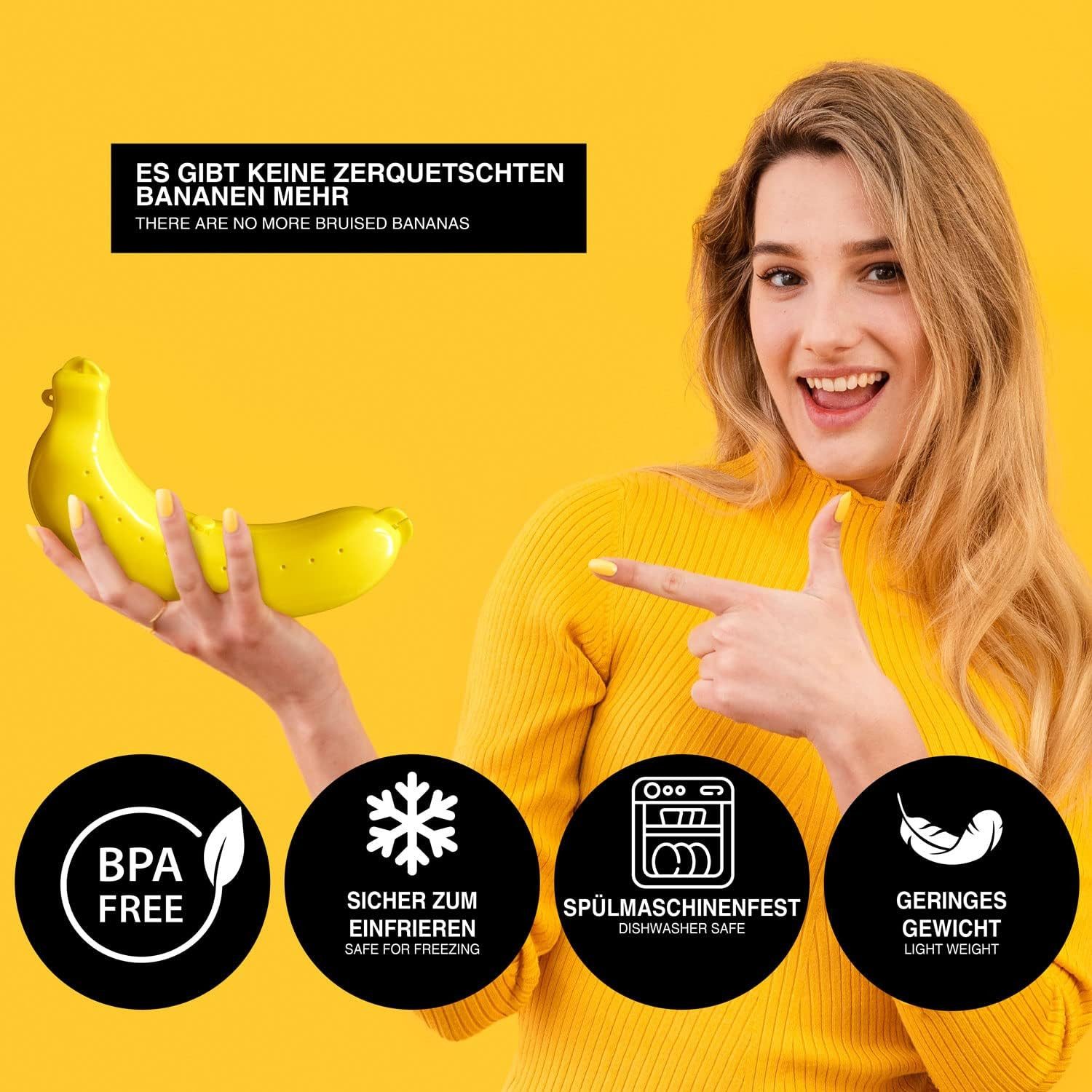 Goods+Gadgets Aufbewahrungsbox Bananen Box (Aufbewahrungsdose), schützt Ban günstig online kaufen