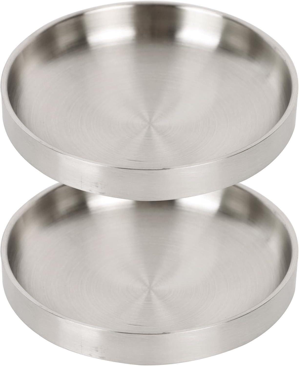 Ledander Futternapf 2 x Futternapf Katze Edelstahl, Katzennäpfe Metall 304