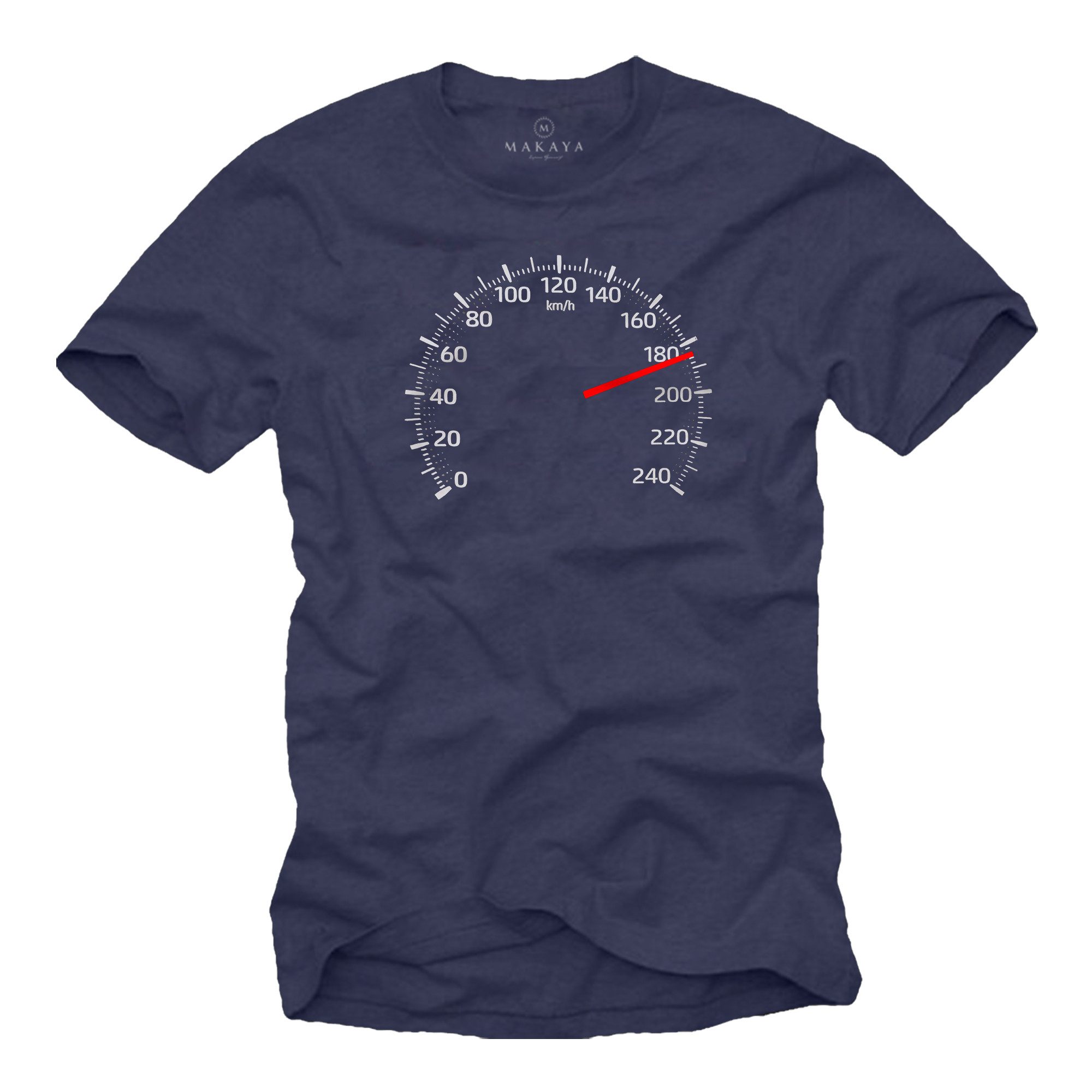 T-Shirt Printshirt für Herren mit Tacho – Geschenk für Biker & Mechaniker