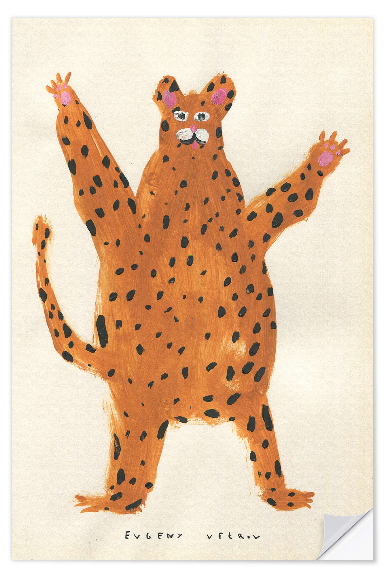 Posterlounge Плакат Evgeny Vetrov, Leopard, Kinderzimmer Illustration
