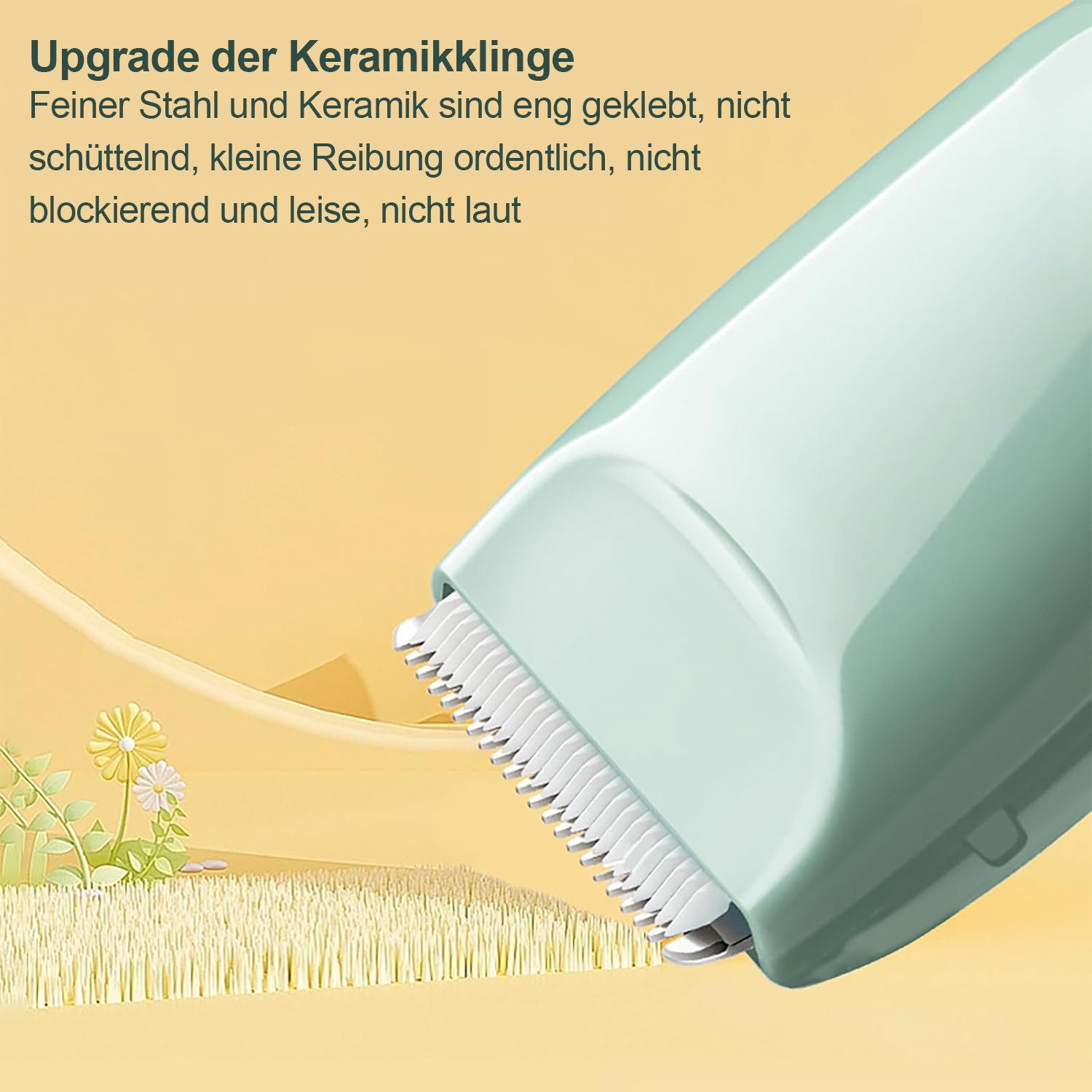 OKWISH Haarschneider Kabelloser Haartrimmer Schneidemaschine Set, mit LED Akkuanzeige, leiser Motor, Keramikklingen, für Bart Kopfhaar Kinderhaarschnitt, mit Aufsätzen und Zubehör