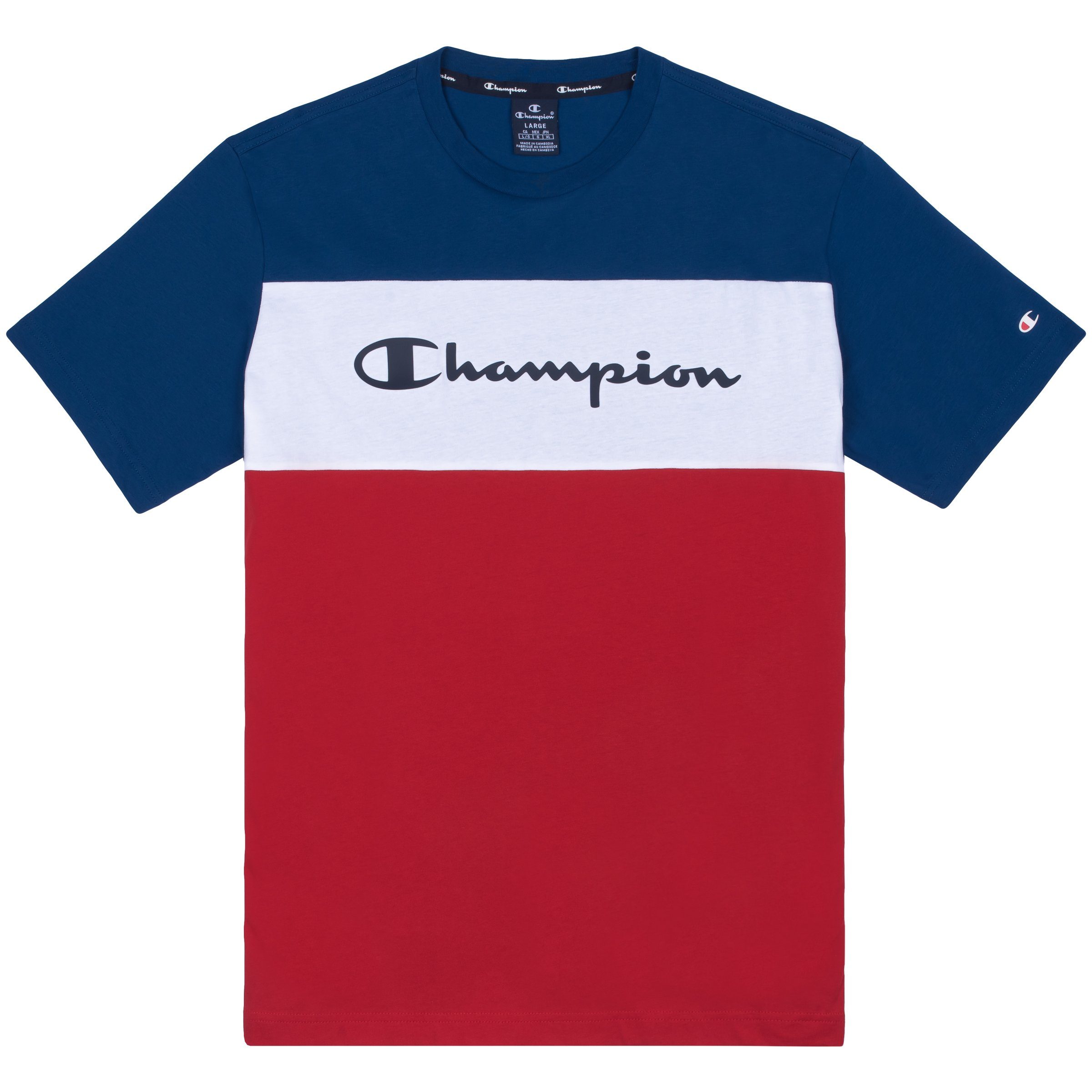 Champion T-Shirt Champion Herren T-Shirt 216197 BS510 DLE HTR WHT Mehrfarbig