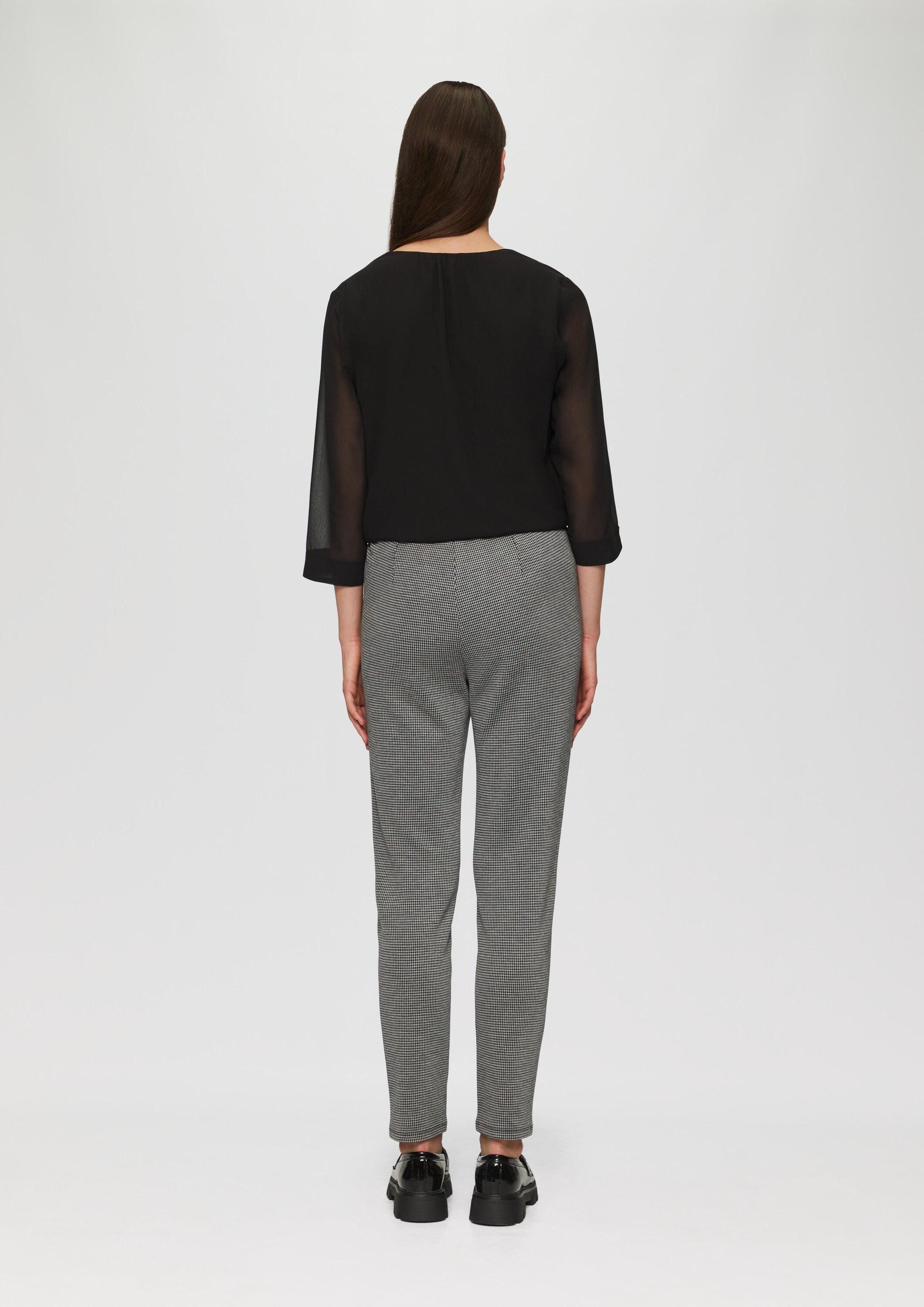 s.Oliver Chinos Hose Komfortable Leggings mit Hahnentrittmuster