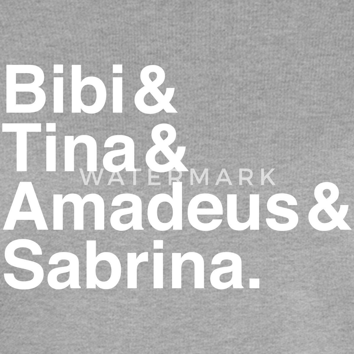 Spreadshirt Sweatshirt Bibi Und Tina Amadeus Sabrina Typographie weiß Damen Premium Pullover (1-tlg)