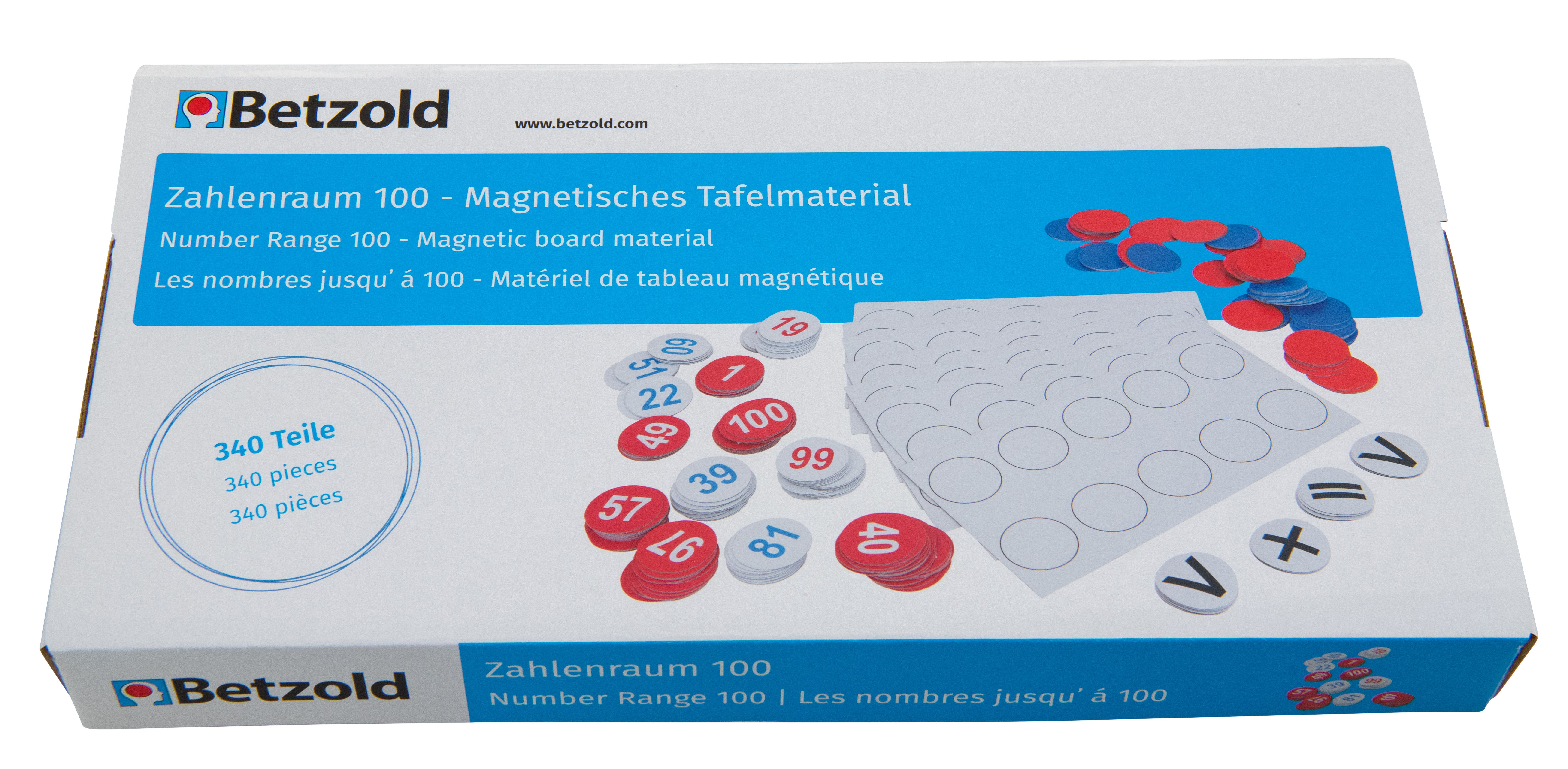 Betzold Lernspielzeug Zahlenraum bis 100, magnetisches Tafelmaterial
