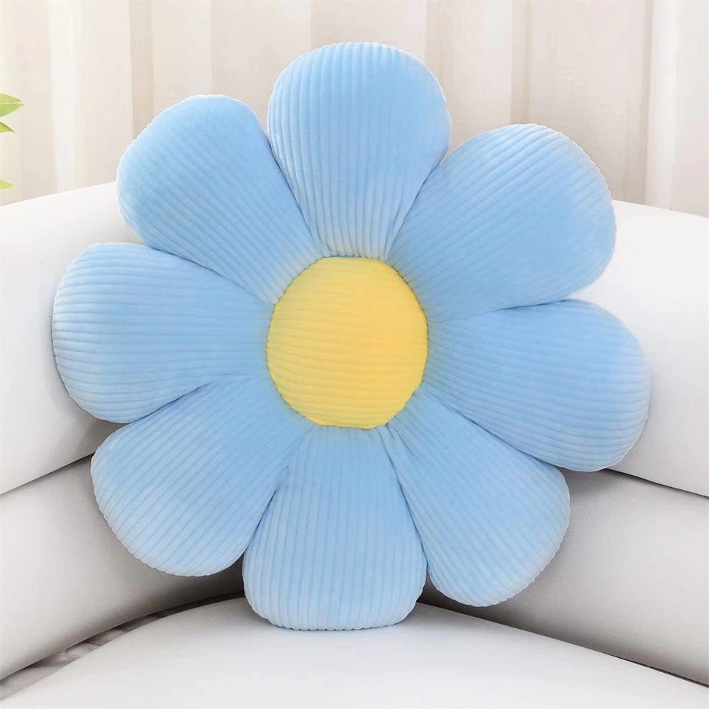 Blau Blumenförmiges Sitzkissen Kissen Sofa Dekor Stuhlkissen HAMÖWO Blumenboden Plüsch-Dekor