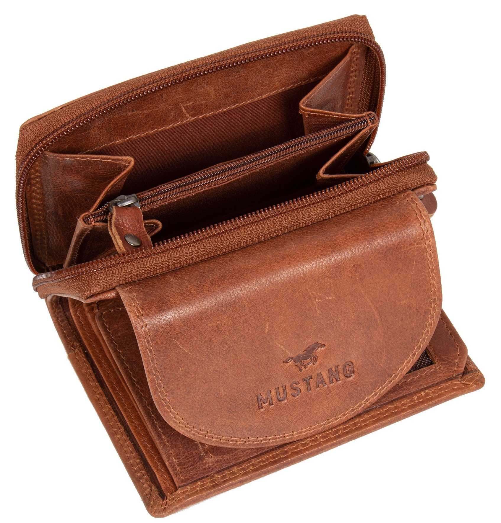 MUSTANG Geldbörse Udine leather wallet top opening, im praktischen Format günstig online kaufen