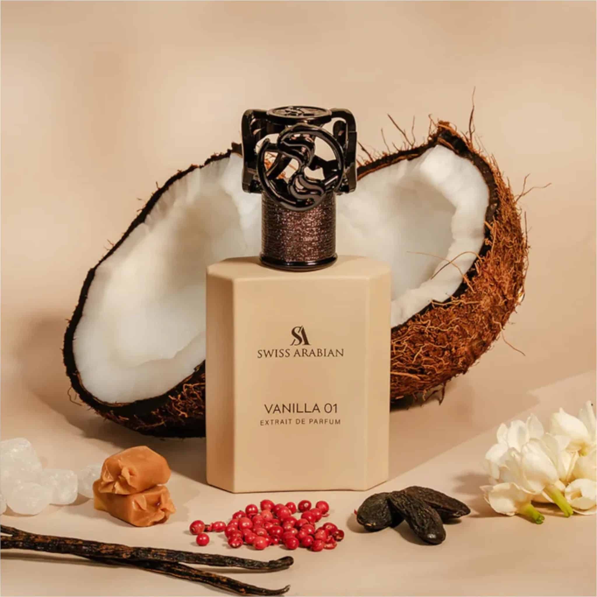 Swiss Arabian Extrait Parfum Vanilla 01 – Luxuriöser Duft mit Bourbon-Vanille, Cappuccino & Kokos