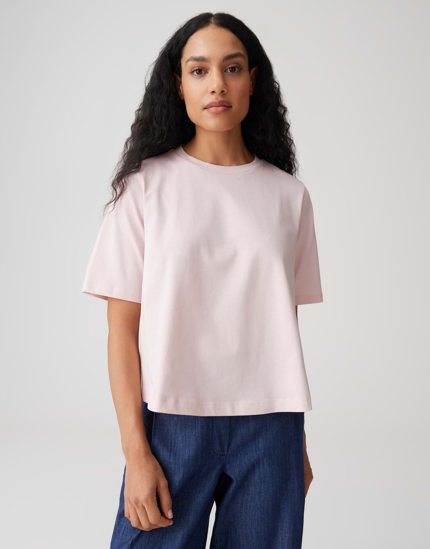 OPUS T-Shirt Sisani aus Jersey mit lockerer Passform pflegeleicht, glatter Griff, Casual