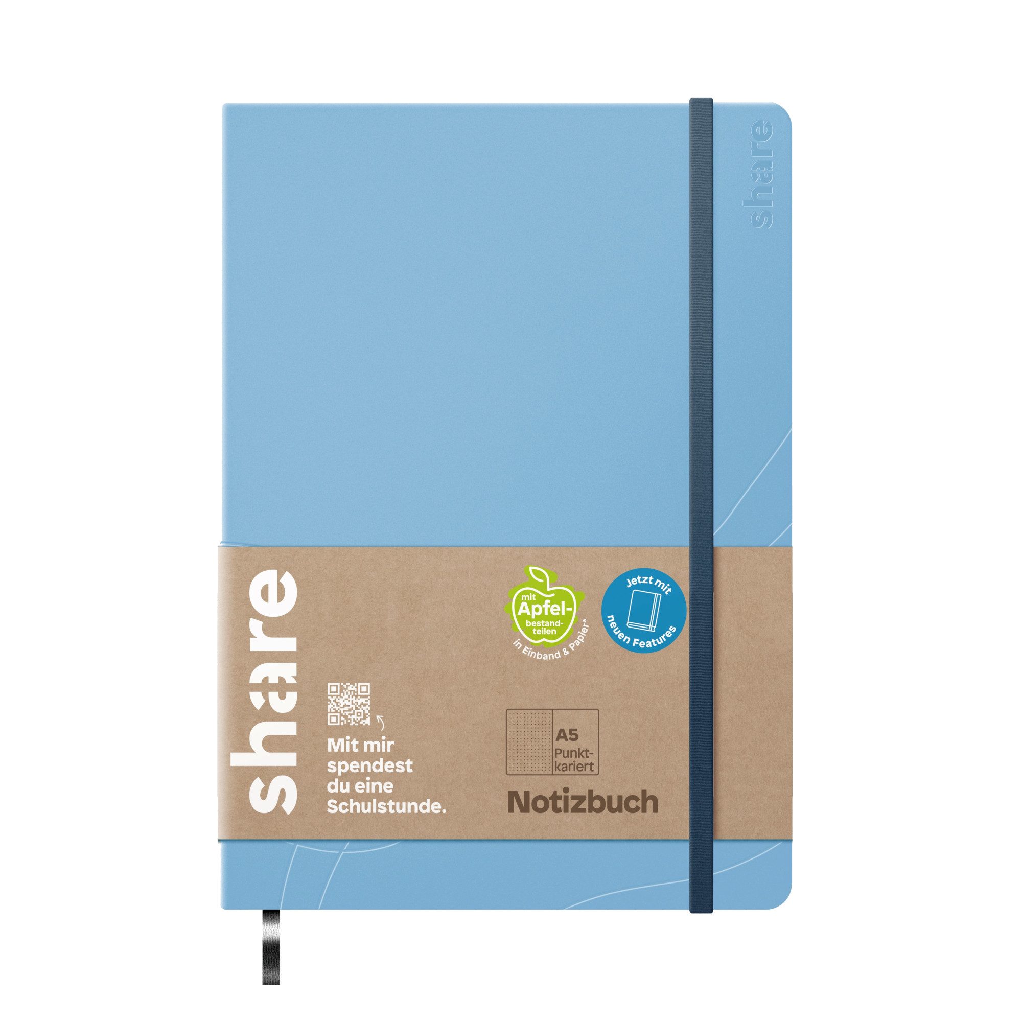 share Notizbuch Journal Y-07-11-02 A5 dotted hellblau (4 Stück)