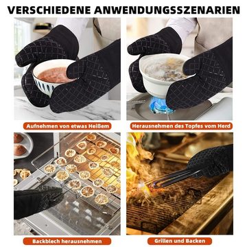 Caterize Topflappen 1 Stück Ofenhandschuhe Topflappen Set Hitzebeständig rutschfeste