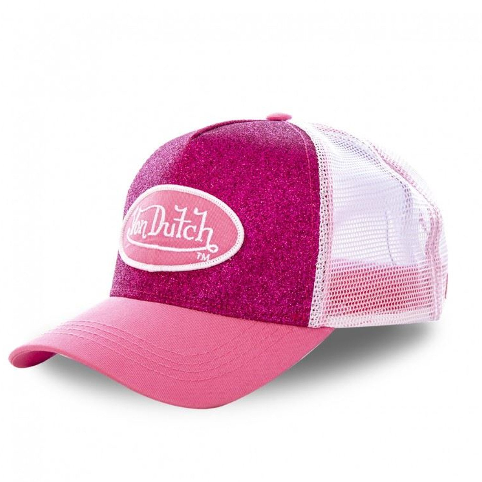 Von Dutch Trucker Cap Von Dutch Originals Trucker Cap Junior Mesh Premium GIRLY (Basecap, Basecap, Meshcap, Trucker Kappe) Glitter-Front