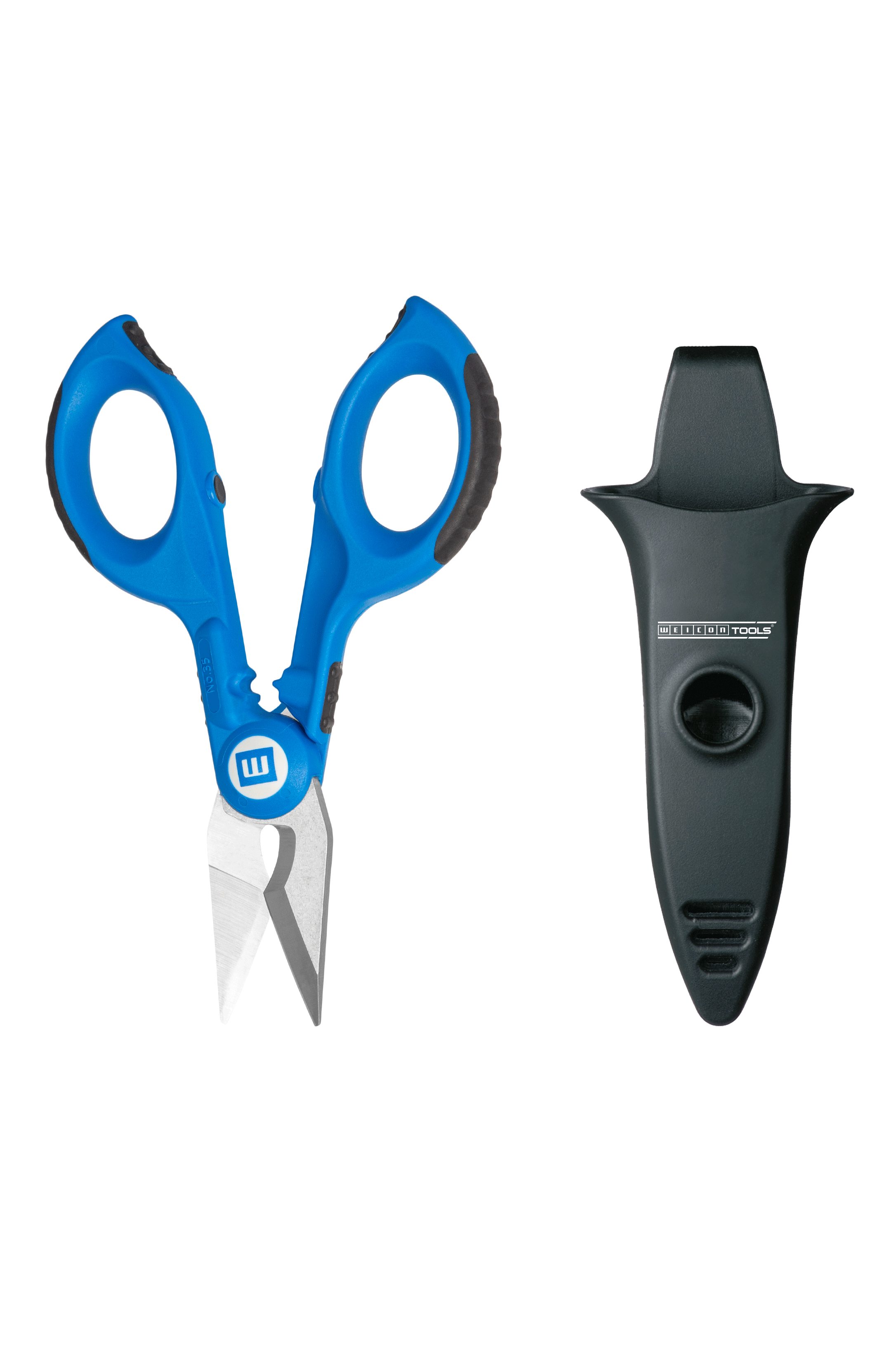 WEICON Kabelschere No. 35, mit 2K-Griff inkl. Abisolier- und Crimpfunktion, 0,5 - 4 mm², TÜV-zertifiziert