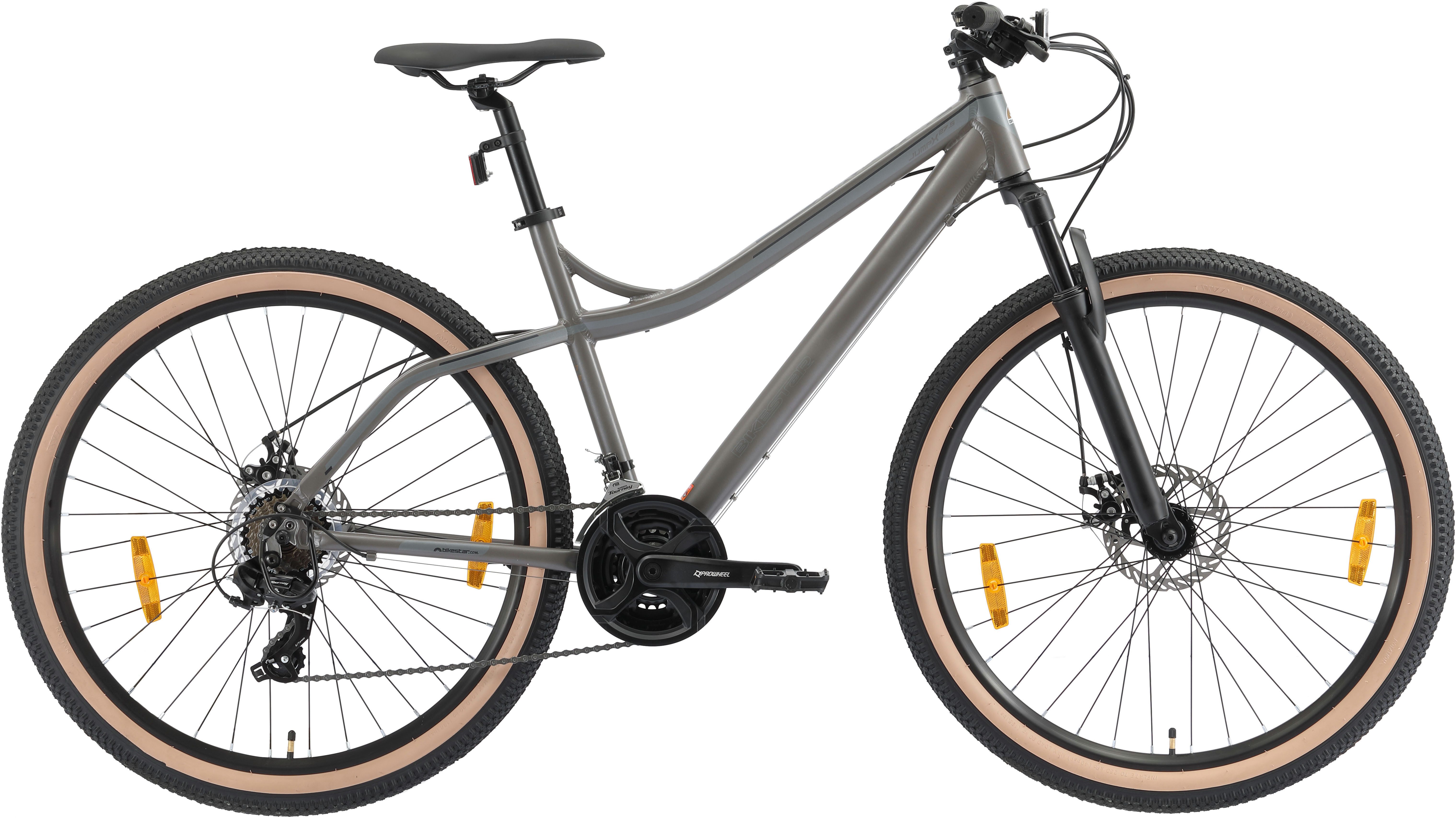 Bikestar Mountainbike, 21 Gang Shimano RD-TY300 Schaltwerk, Kettenschaltung, für Damen und Herren, Kettenschaltung