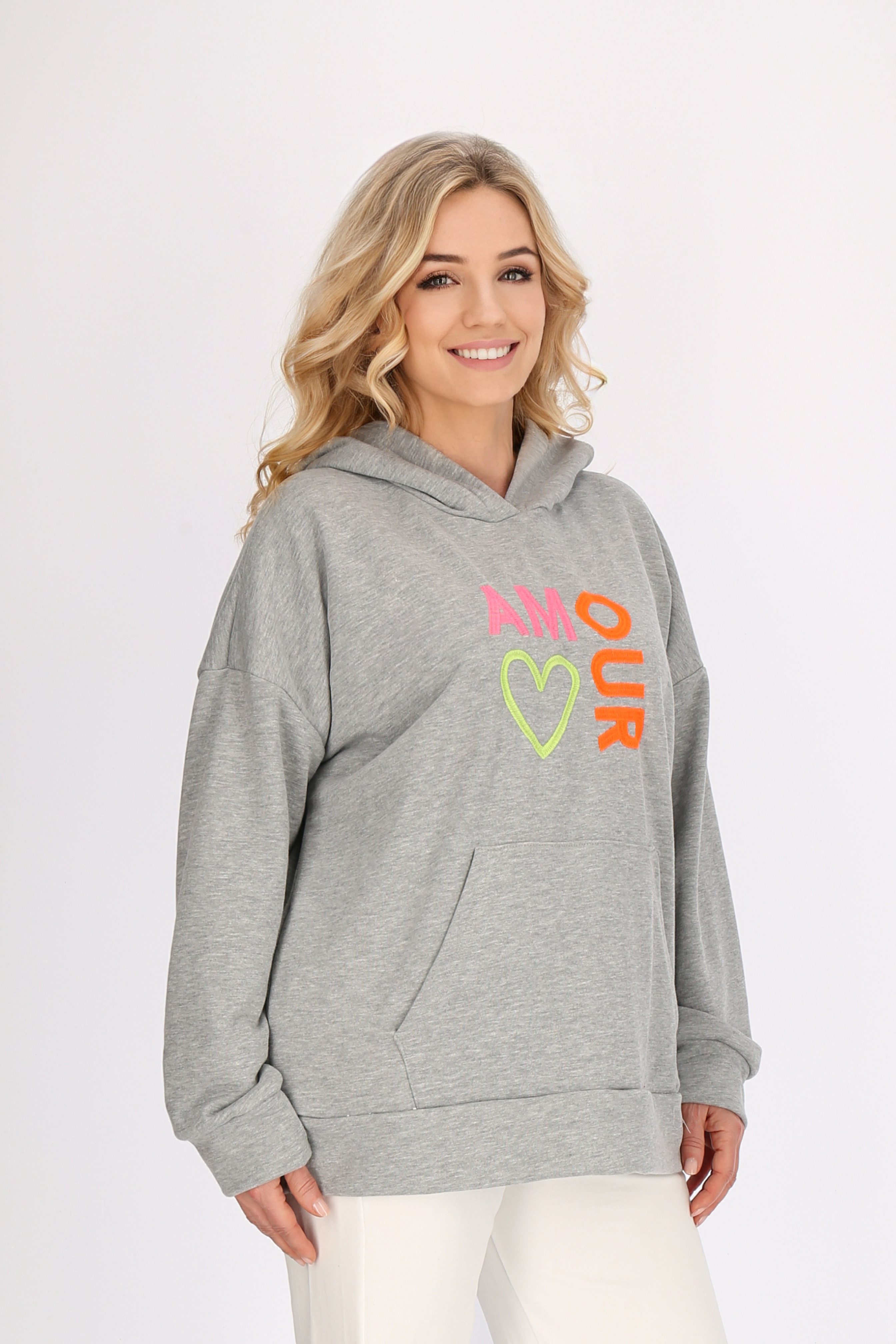Worldclassca Hoodie Worldclassca Oversized Hoodie AMOUR Kapuzenpullover Washed Sweatshirt