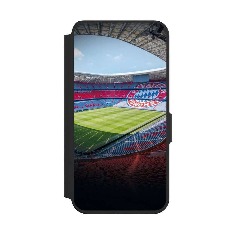 NIVOCASE Handyhülle FC Bayern München FCB Stadion Stadion FC Bayern - Color, Samsung Galaxy S24 Klapphülle Handyhülle aus Kunst Leder